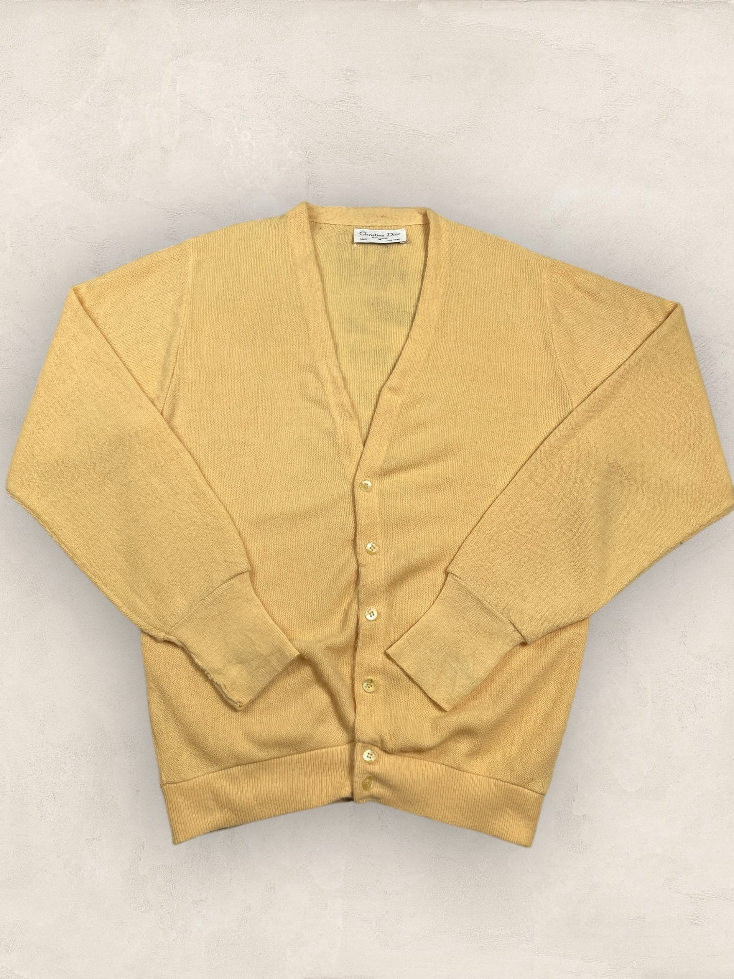 Cardigan Christian Dior Ref: 2559 - JAUNE - M - amifrip - Friperie en ligne et vêtements vintage