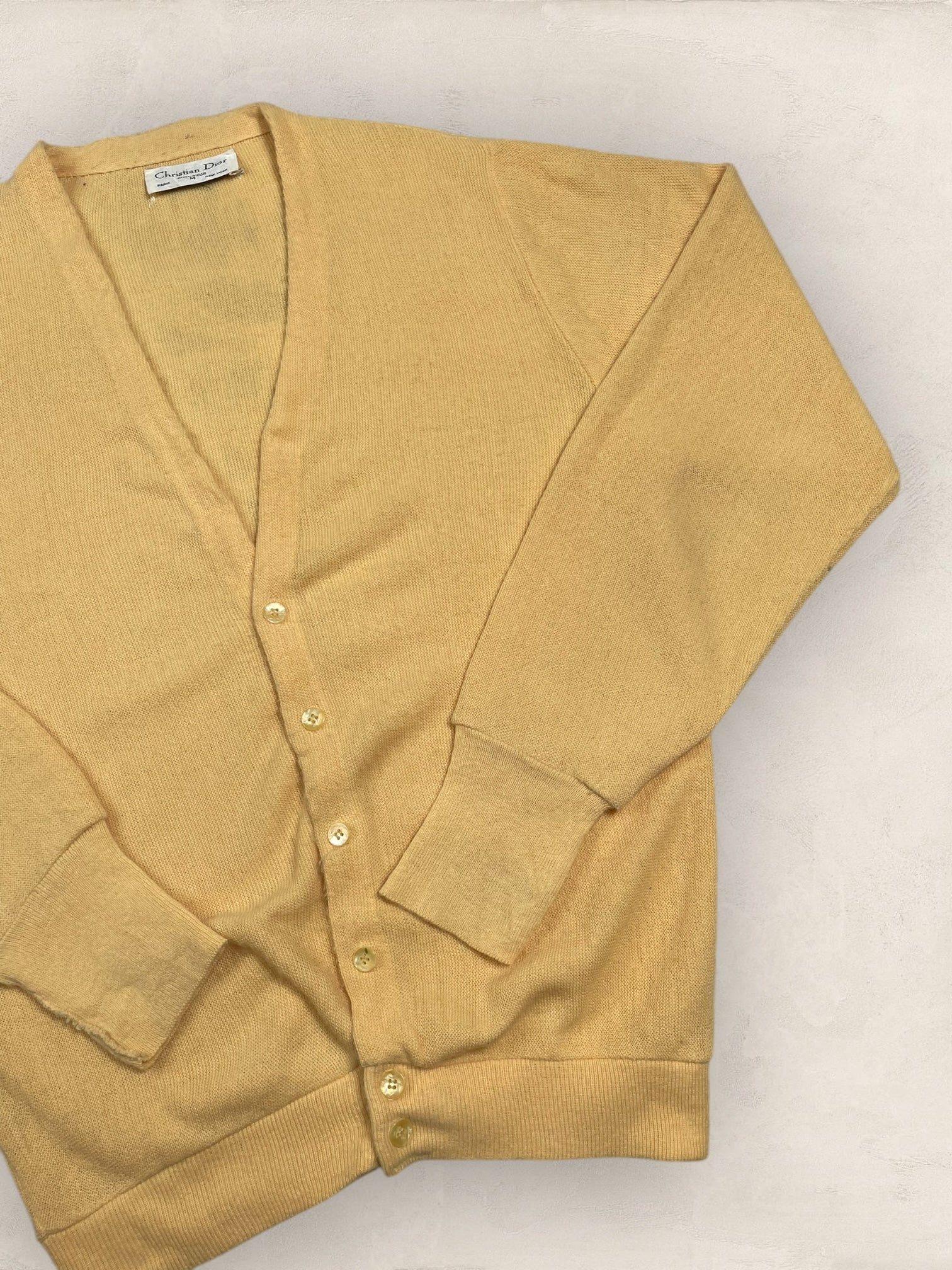 Cardigan Christian Dior Ref: 2559 - JAUNE - M - amifrip - Friperie en ligne et vêtements vintage