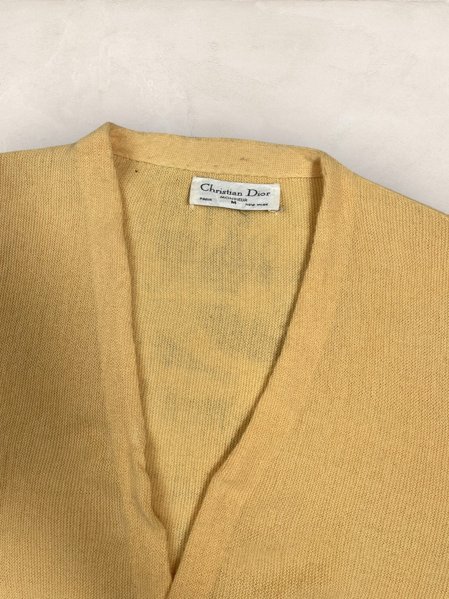 Cardigan Christian Dior Ref: 2559 - JAUNE - M - amifrip - Friperie en ligne et vêtements vintage