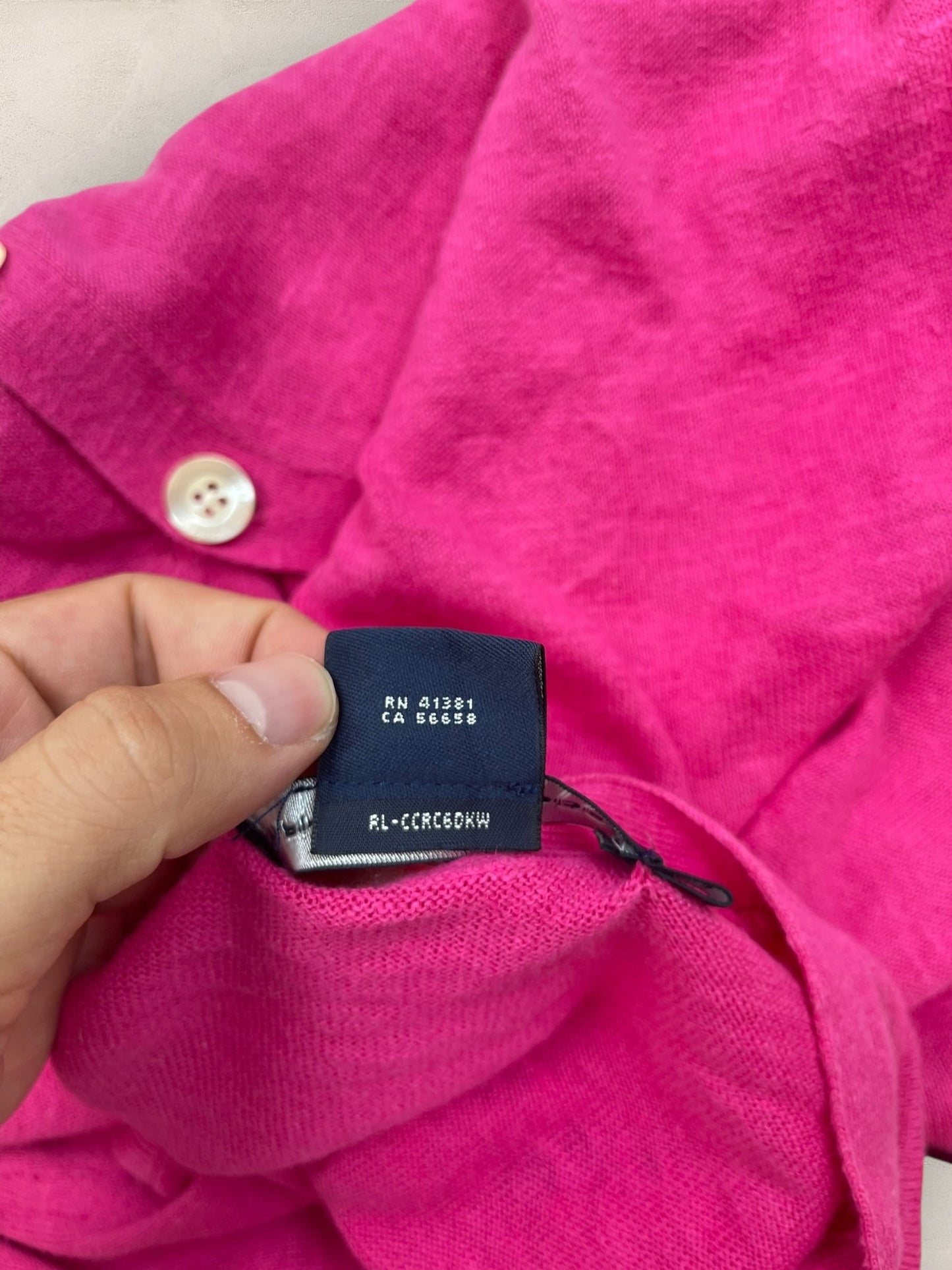 Cardigan en lin Femme Ralph Lauren Rose L Ref:3418 - Rose - L - amifrip