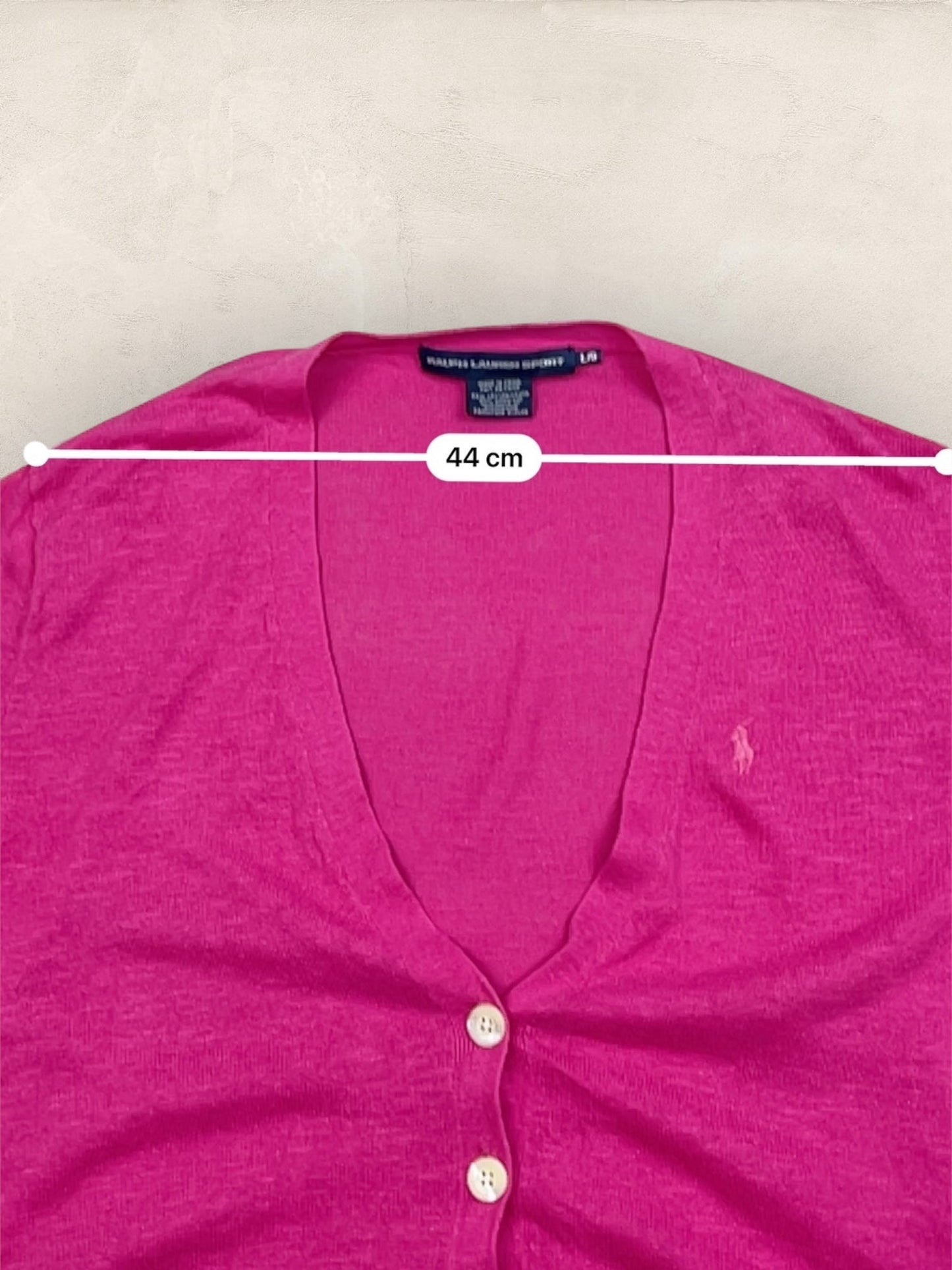 Cardigan en lin Femme Ralph Lauren Rose L Ref:3418 - Rose - L - amifrip