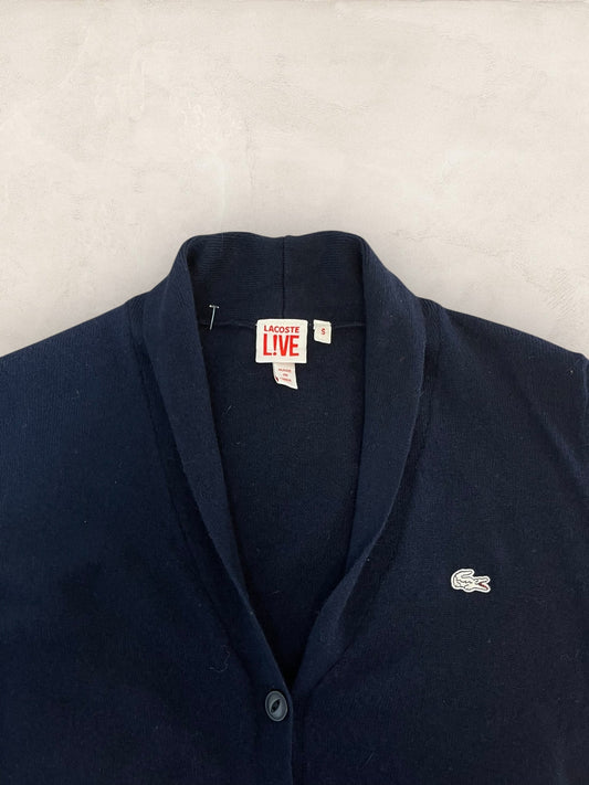 Cardigan Femme Lacoste 29% Laine Bleu Marine S Ref:3799 - Bleu Marine - S - amifrip
