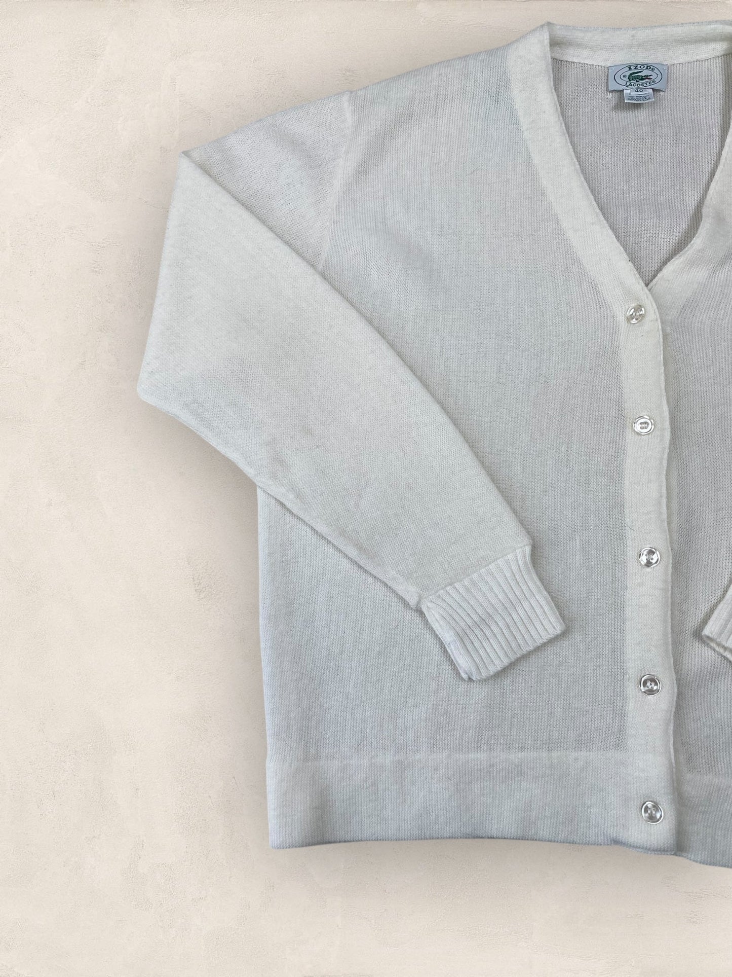 Cardigan Femme Lacoste BLANC S Ref:2859 - BLANC - S - amifrip - Friperie en ligne et vêtements vintage