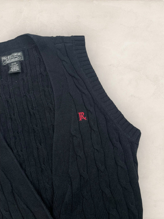 Cardigan Femme Torsadé style kimono Ralph Lauren Noir M Ref:3422 - Noir - M - amifrip