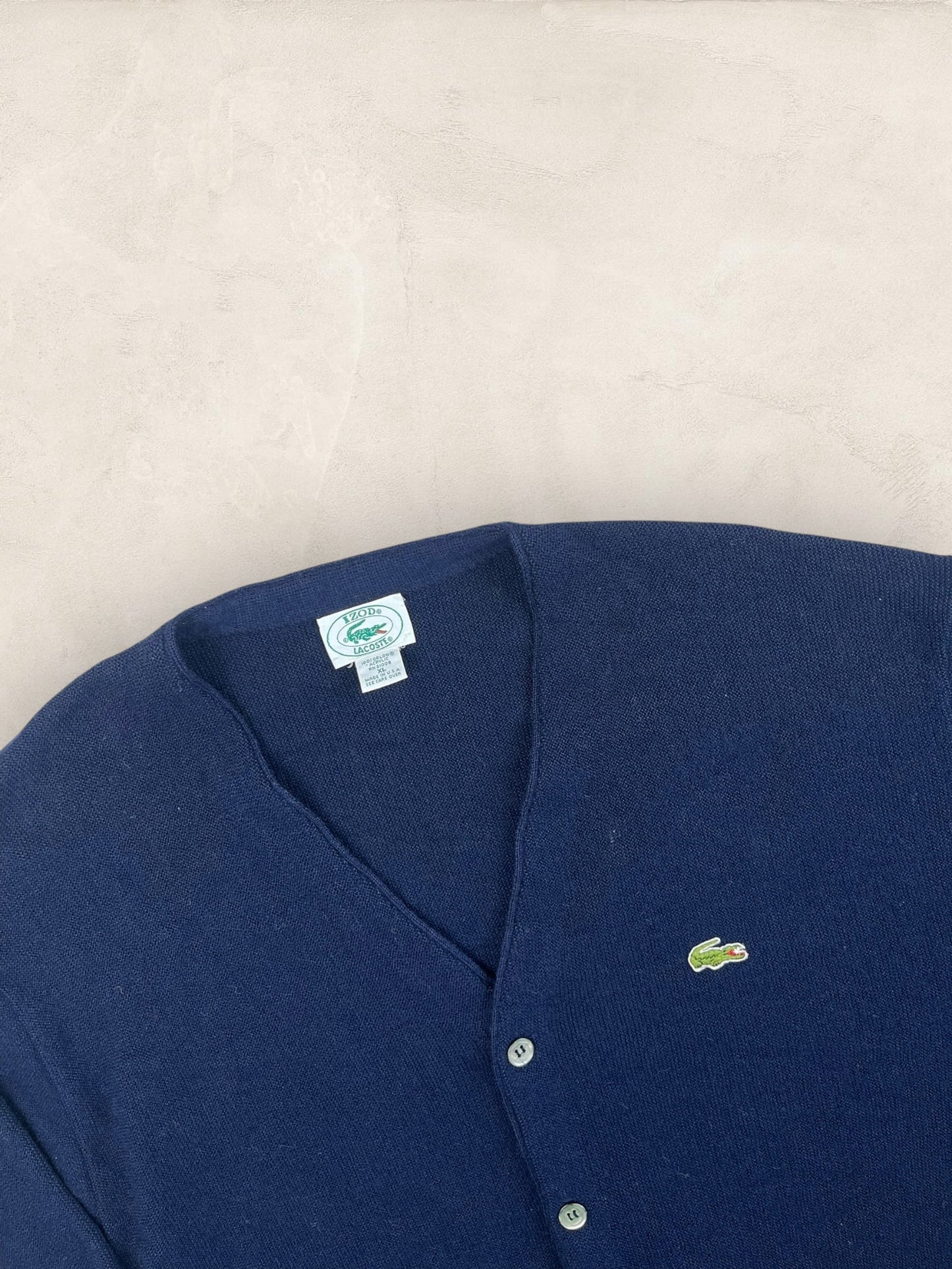 Cardigan Homme IZOD Lacoste Bleu Marine XL Ref:3308 - Bleu Marine - XL - amifrip