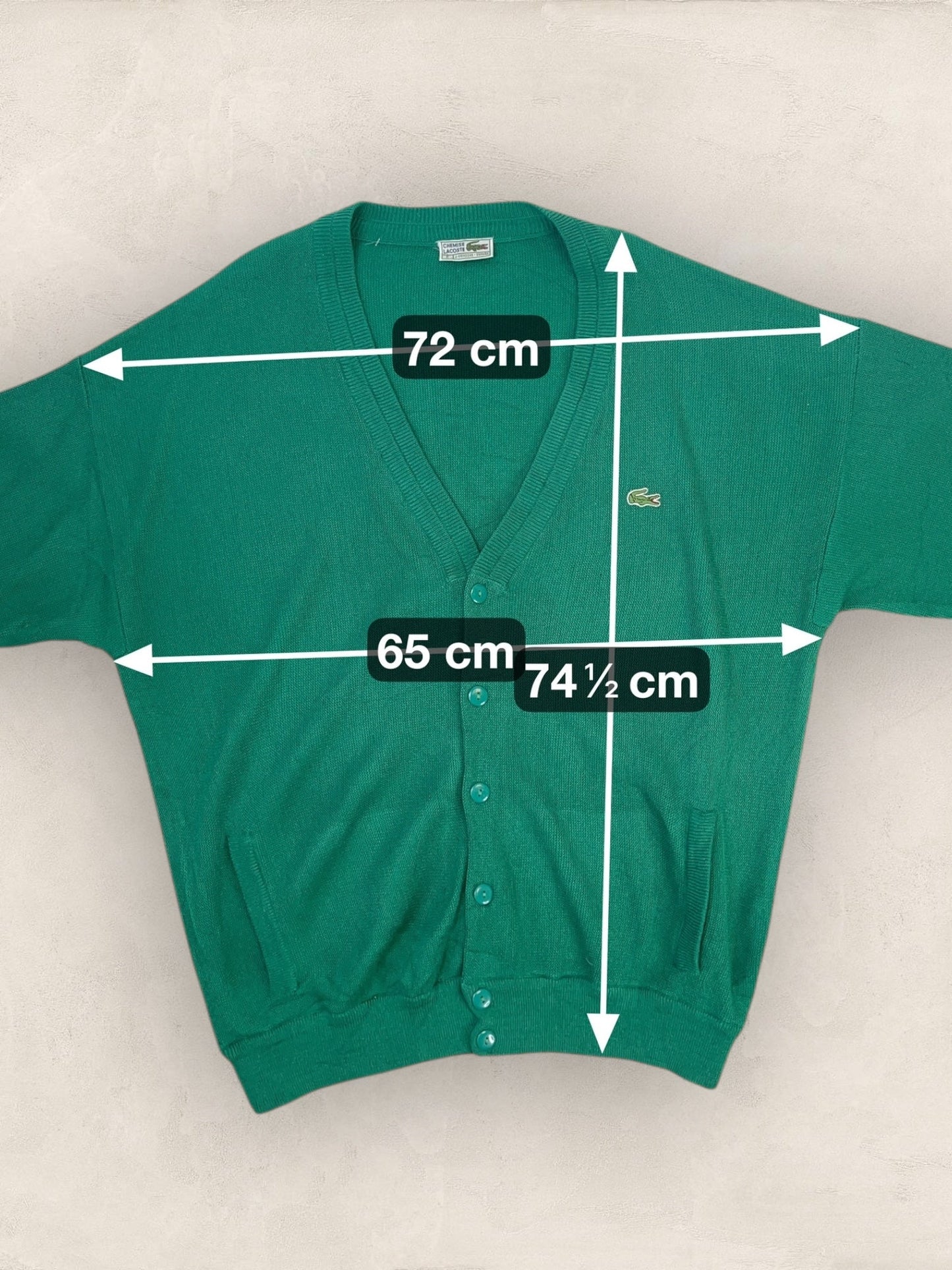 Cardigan Homme Lacoste 2XL Ref:3993 - VERT - 2XL - amifrip