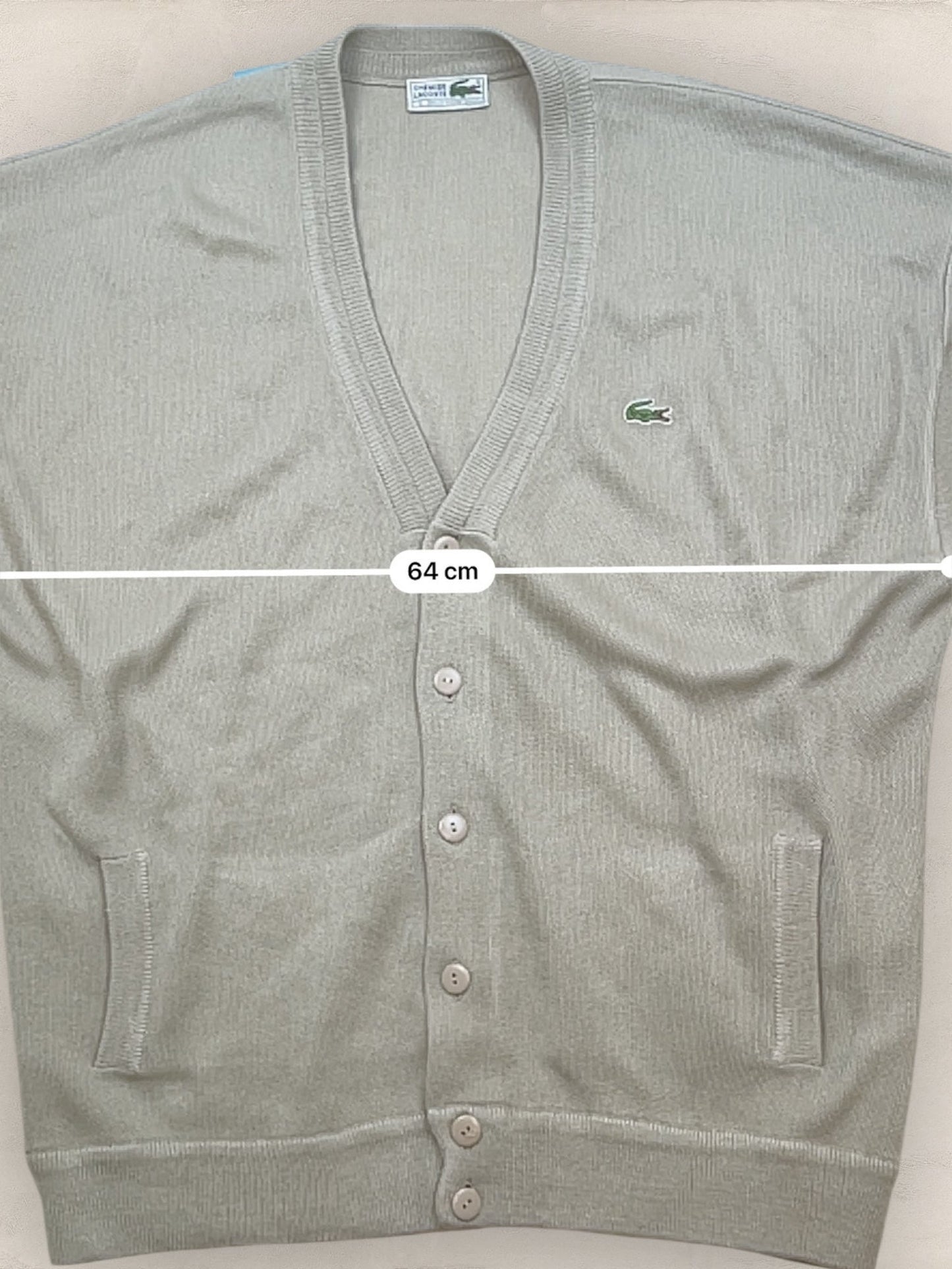 Cardigan Homme Lacoste Beige XL Ref:3370 - Beige - XL - amifrip