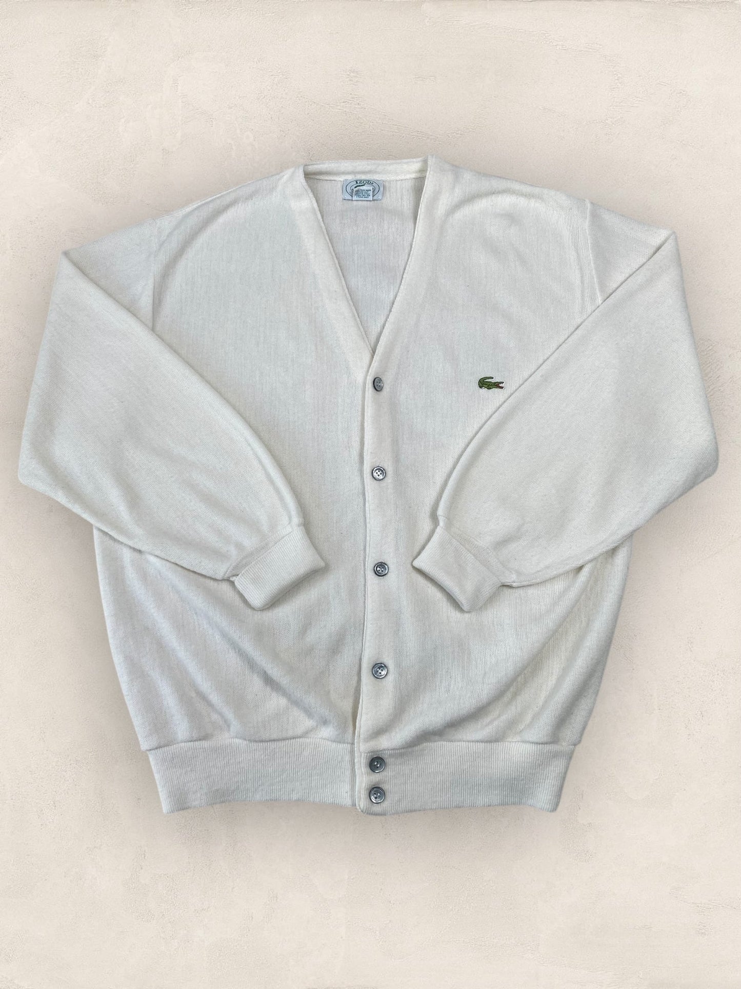 Cardigan Homme Lacoste BLANC L Ref:2874 - BLANC - L - amifrip - Friperie en ligne et vêtements vintage