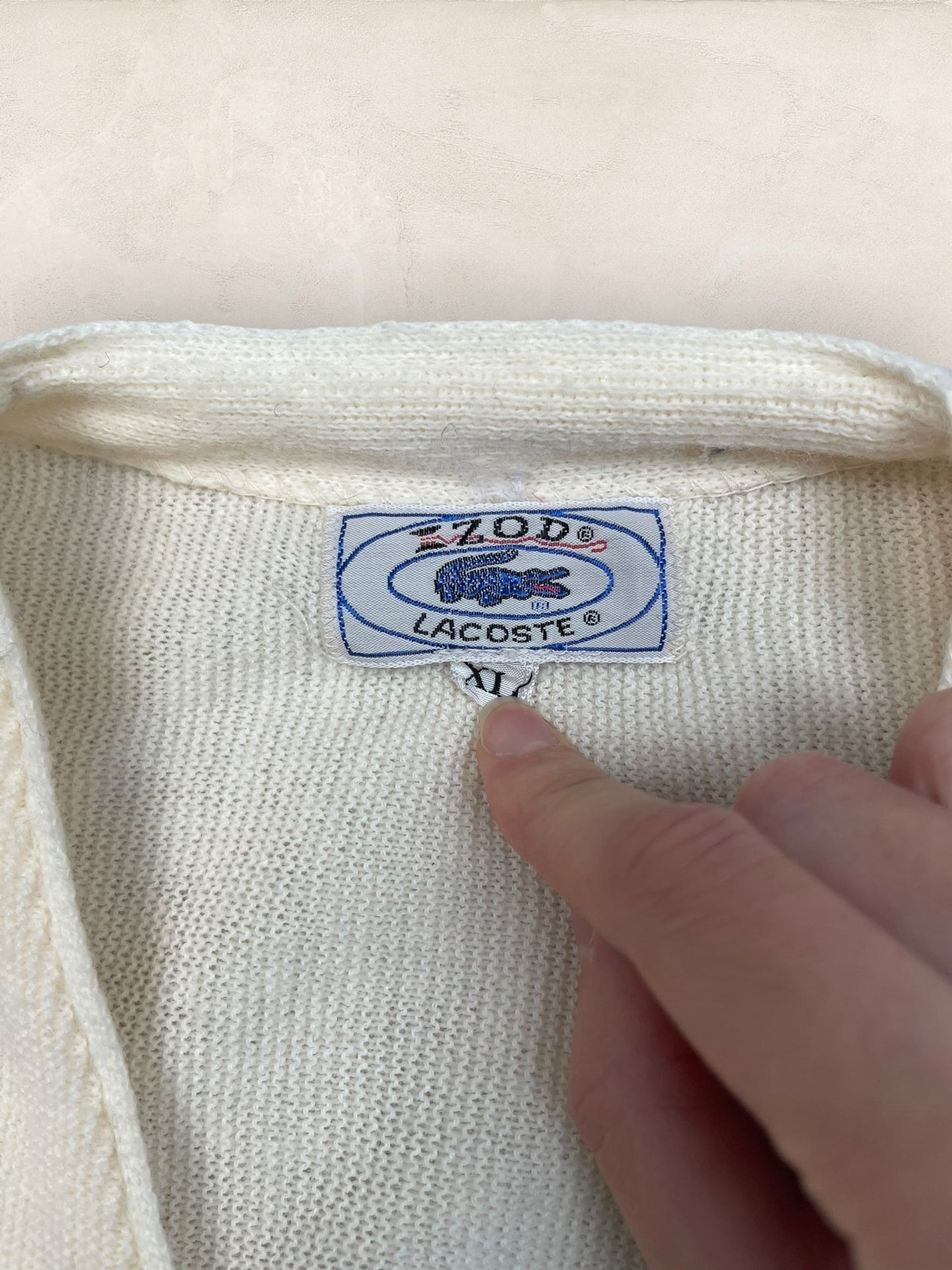 Cardigan Homme Lacoste Blanc XL Ref:3382 - Blanc - XL - amifrip