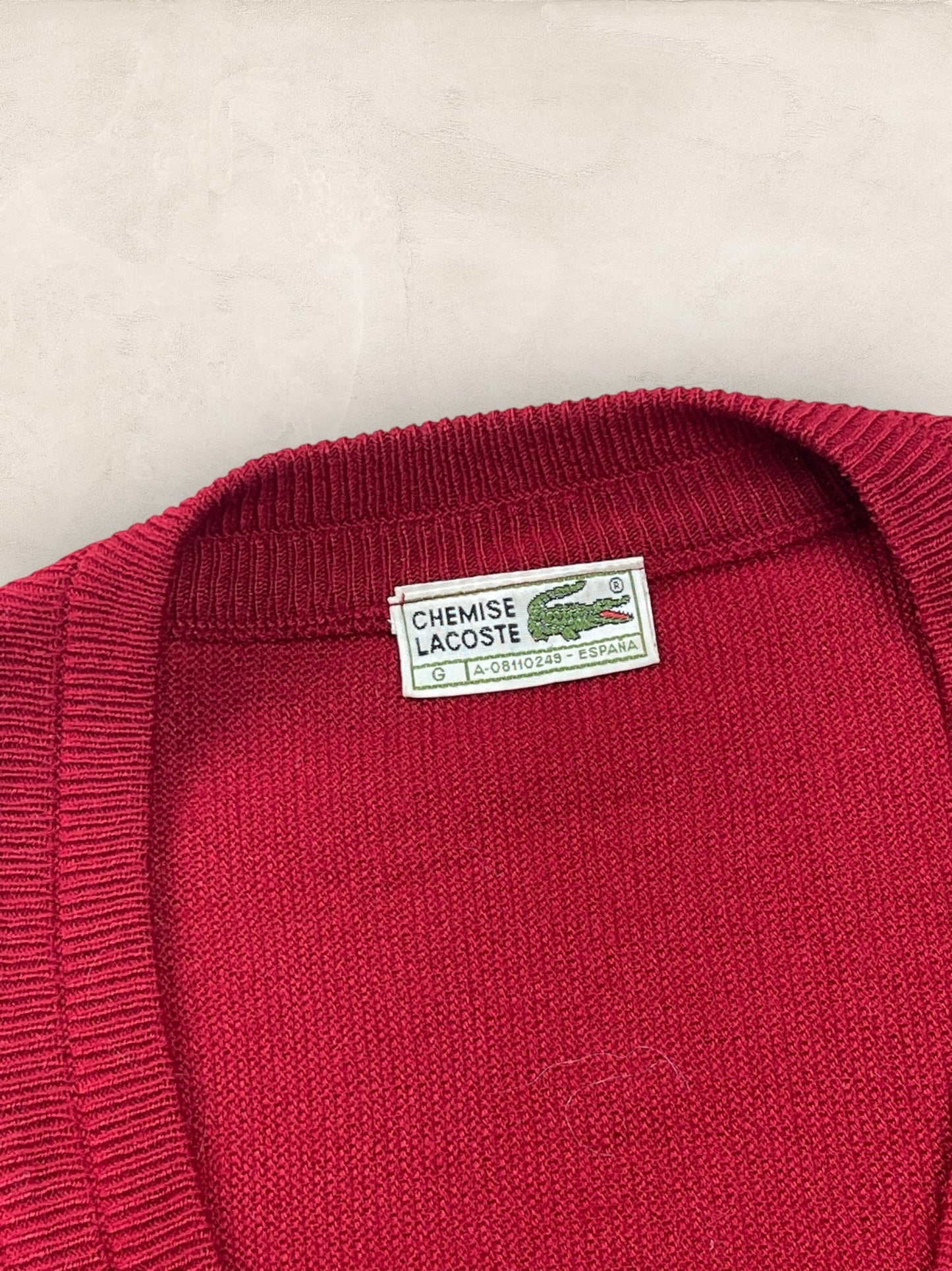 Cardigan Homme Lacoste Bordeaux XL Ref:3109 - Bordeaux - XL - amifrip