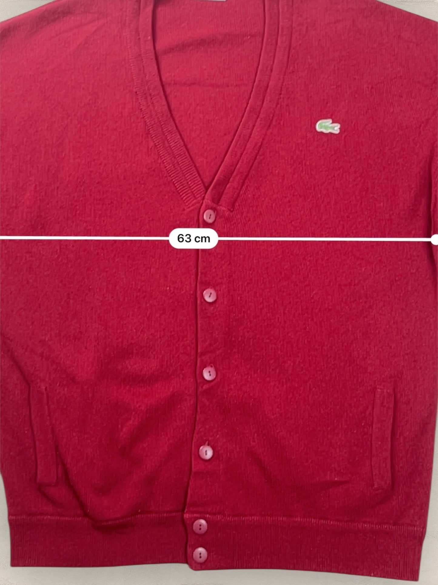 Cardigan Homme Lacoste Bordeaux XL Ref:3136 - Bordeaux - XL - amifrip