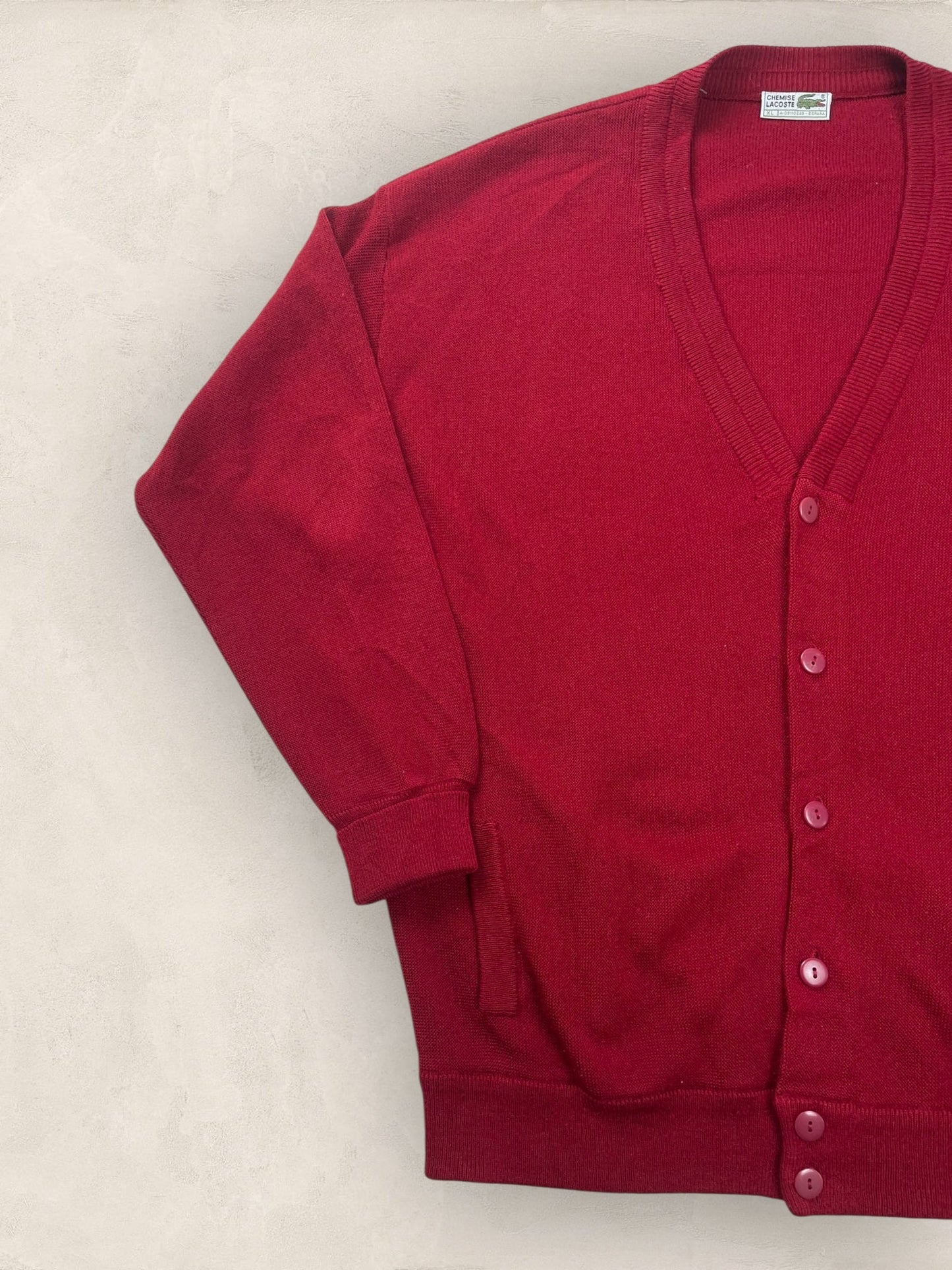 Cardigan Homme Lacoste Bordeaux XL Ref:3136 - Bordeaux - XL - amifrip