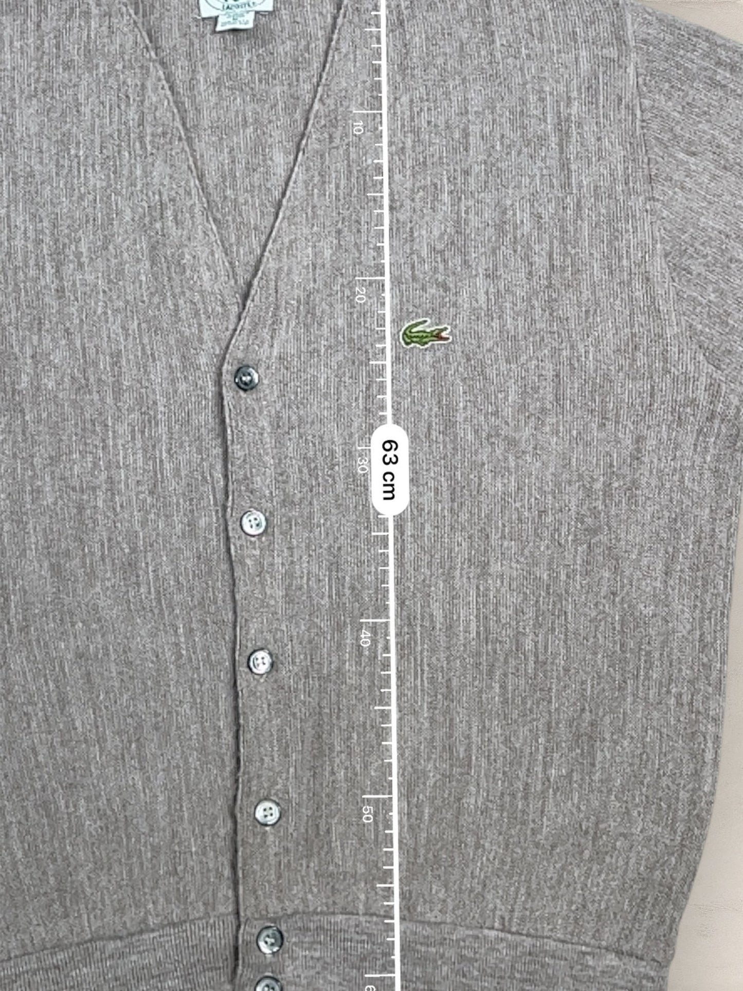 Cardigan Homme Lacoste Gris M Ref:3051 - Gris - M - amifrip - Friperie en ligne et vêtements vintage