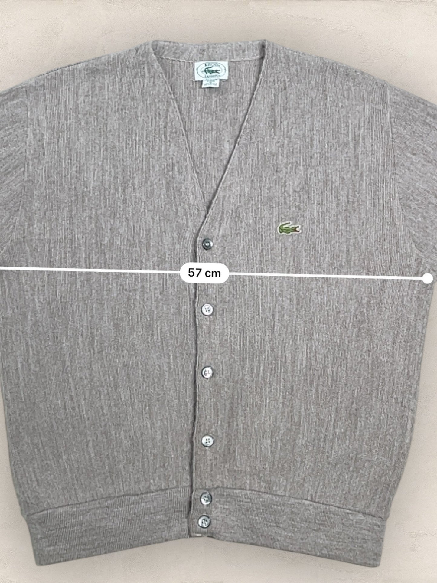 Cardigan Homme Lacoste Gris M Ref:3051 - Gris - M - amifrip - Friperie en ligne et vêtements vintage