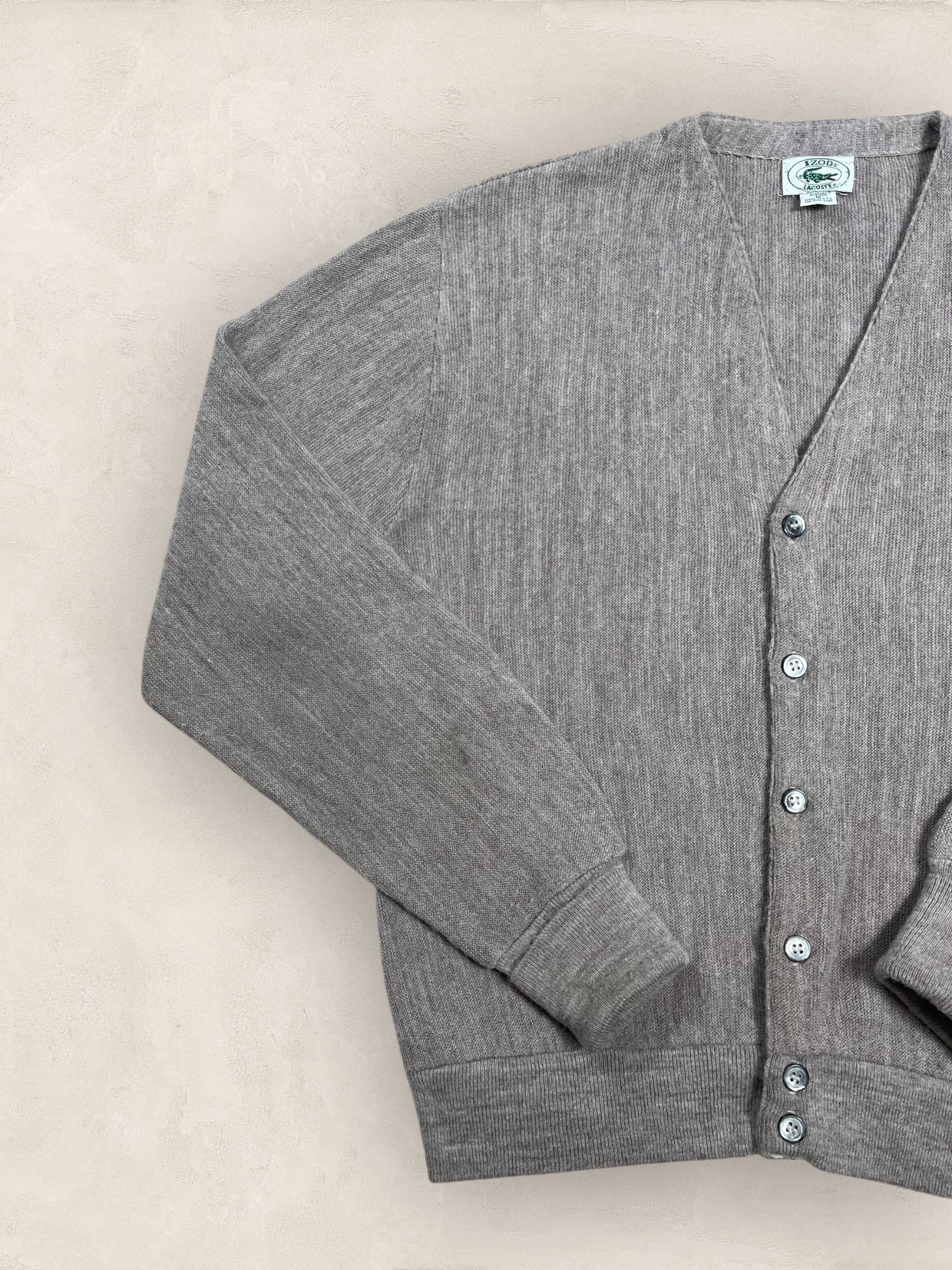 Cardigan Homme Lacoste Gris M Ref:3051 - Gris - M - amifrip - Friperie en ligne et vêtements vintage