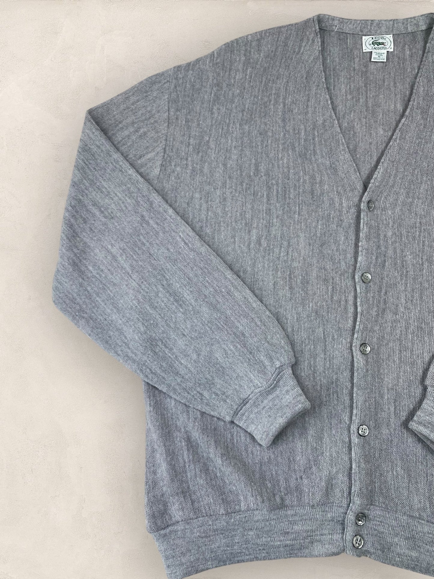 Cardigan Homme Lacoste GRIS XL Ref:2844 - GRIS - XL - amifrip - Friperie en ligne et vêtements vintage