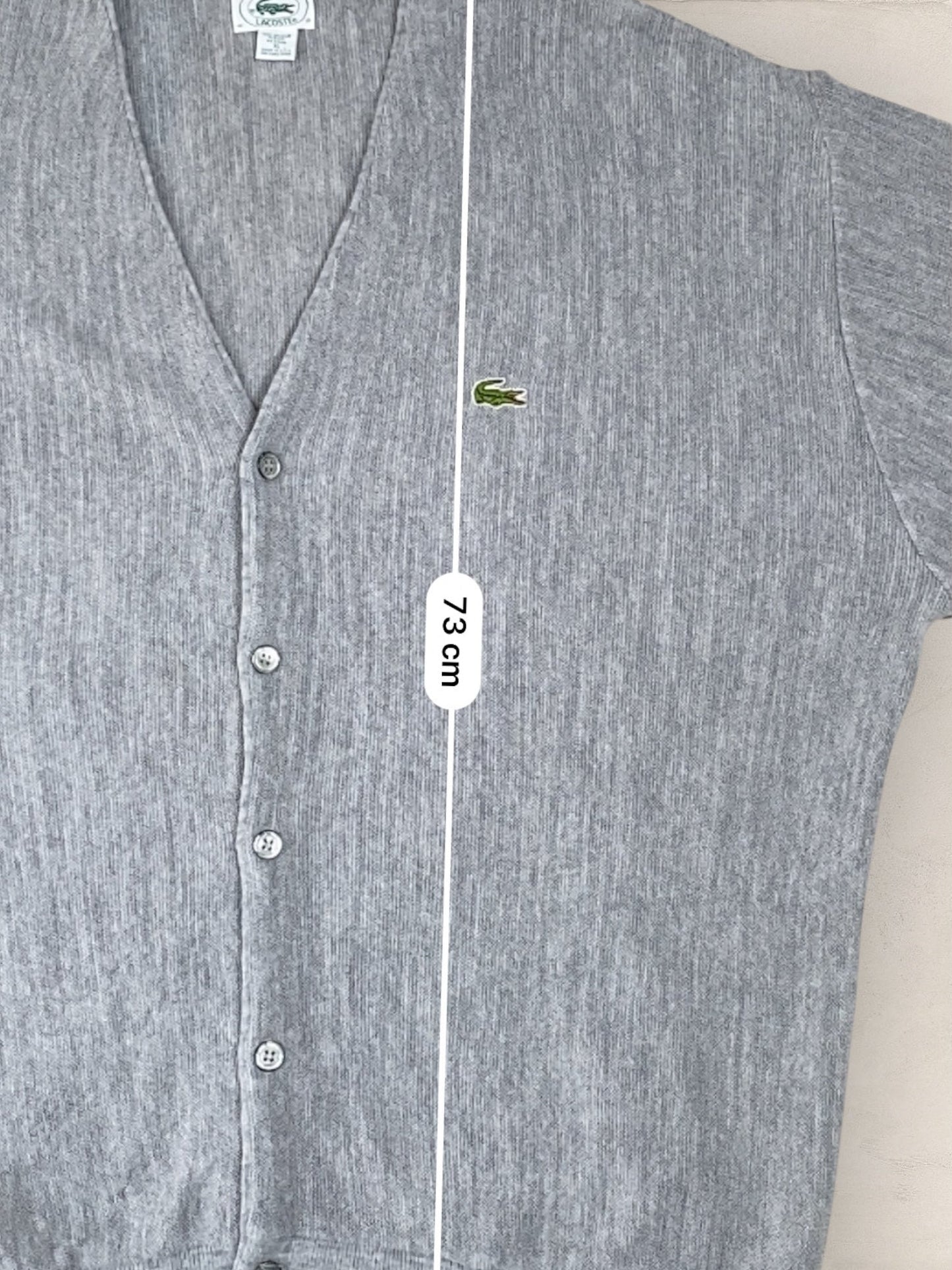 Cardigan Homme Lacoste GRIS XL Ref:2844 - GRIS - XL - amifrip - Friperie en ligne et vêtements vintage