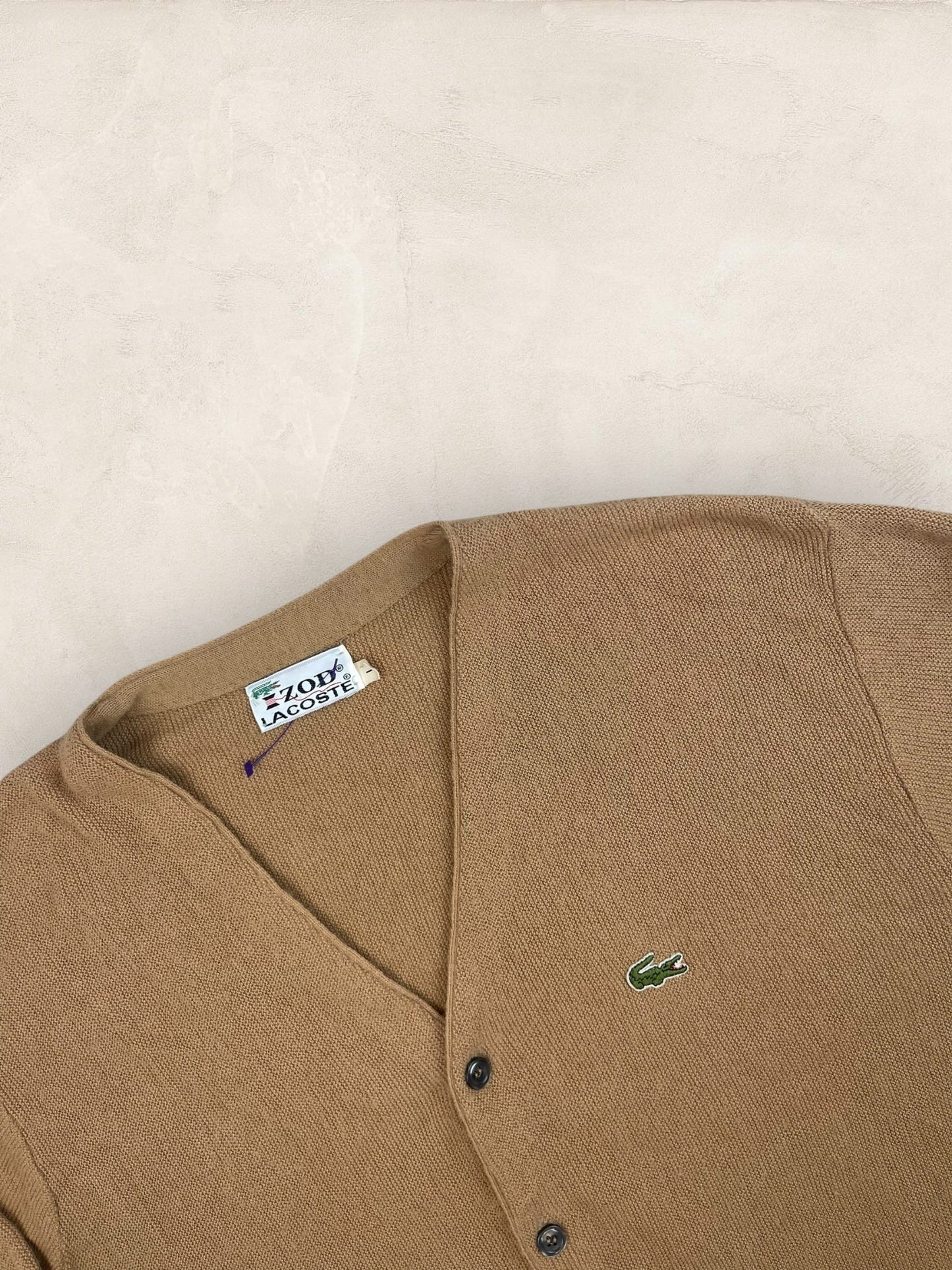 Cardigan Homme Lacoste Izod Beige L Ref:3337 - Beige - L - amifrip