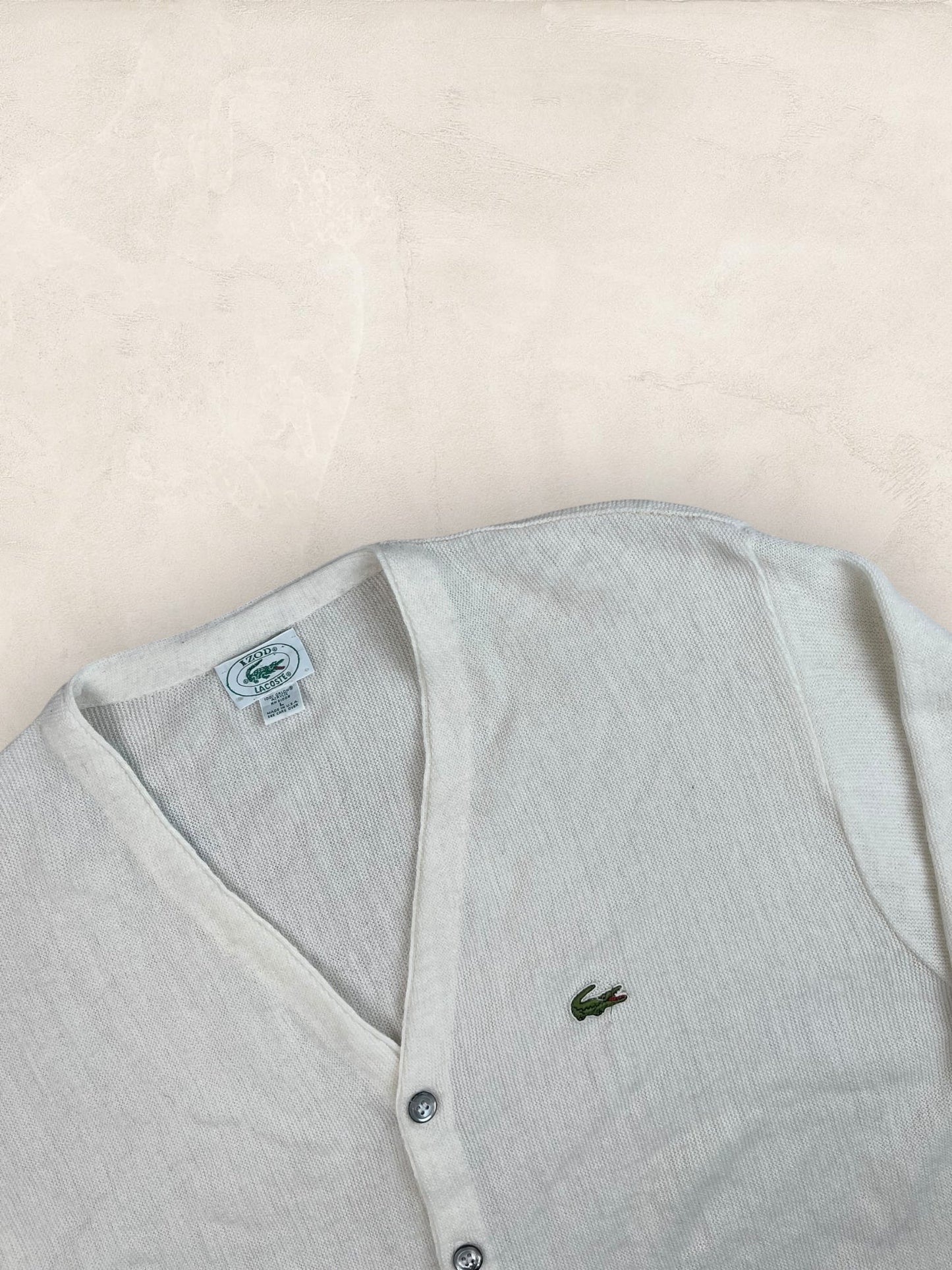 Cardigan Homme Lacoste Izod Blanc L Ref:3336 - Blanc - L - amifrip