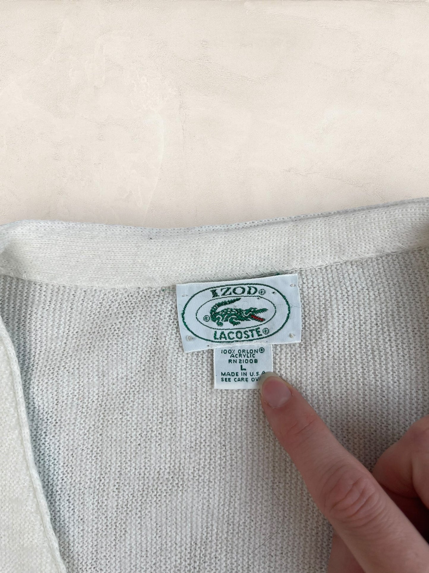 Cardigan Homme Lacoste Izod Blanc L Ref:3336 - Blanc - L - amifrip