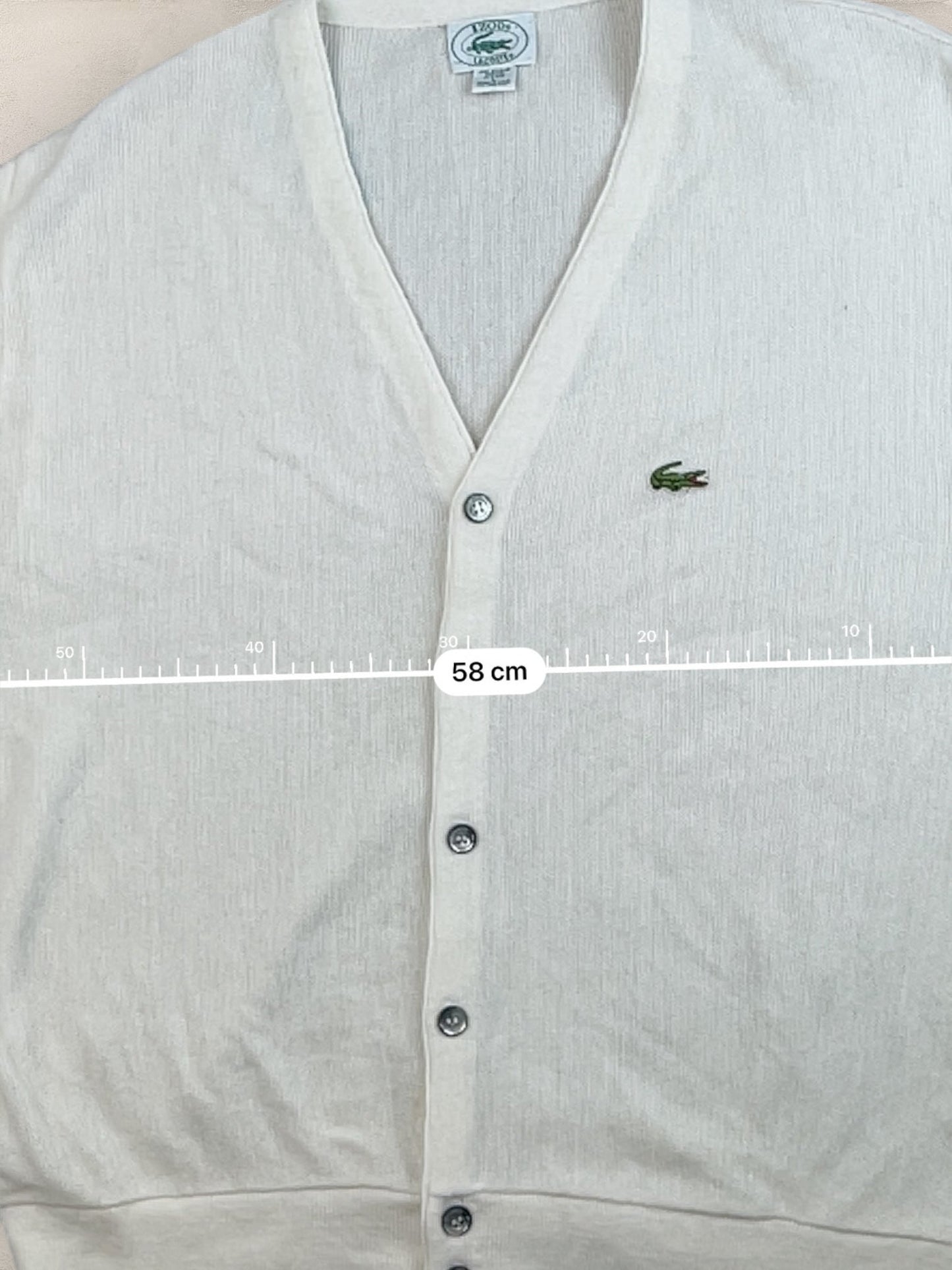 Cardigan Homme Lacoste Izod Blanc L Ref:3336 - Blanc - L - amifrip