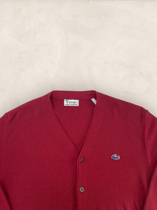 Cardigan Homme Lacoste Izod Bordeaux L Ref:3947 - Bordeaux - L - amifrip