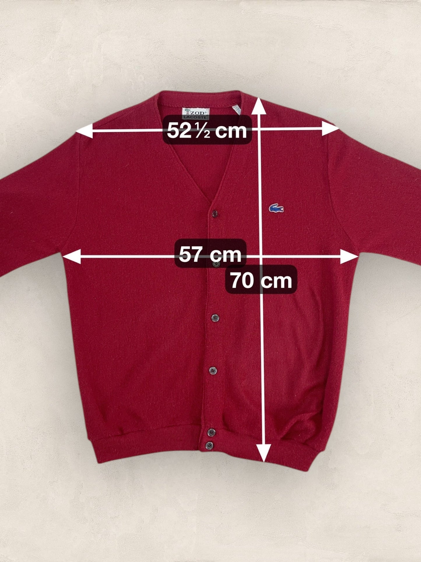 Cardigan Homme Lacoste Izod Bordeaux L Ref:3947 - Bordeaux - L - amifrip