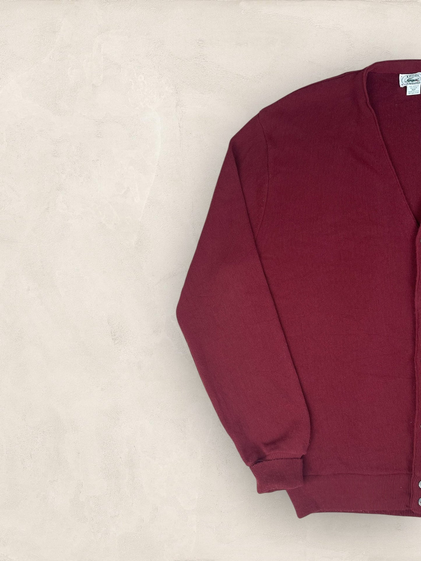Cardigan Homme Lacoste Izod Bordeaux XL Ref:3339 - Bordeaux - XL - amifrip
