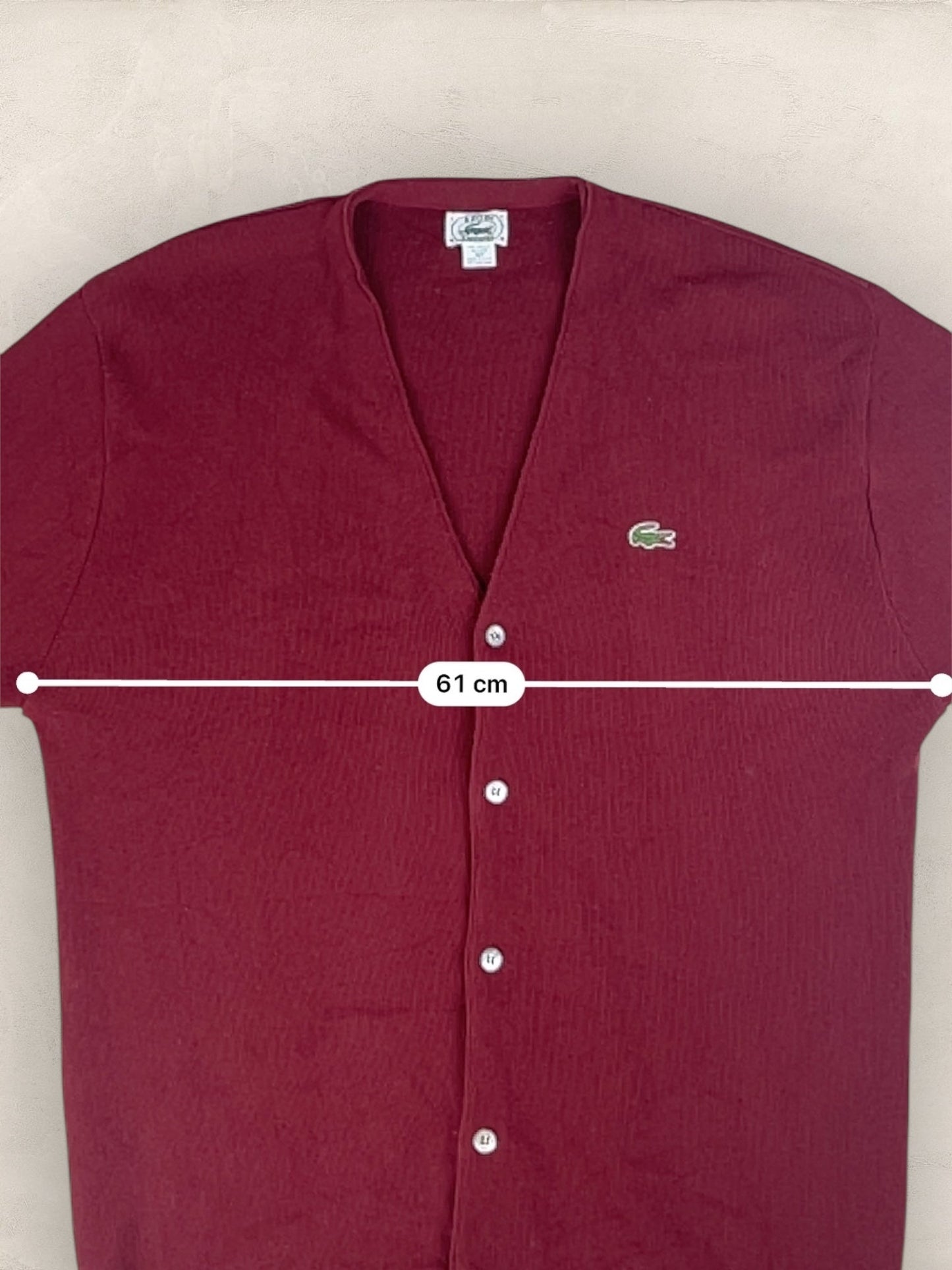 Cardigan Homme Lacoste Izod Bordeaux XL Ref:3339 - Bordeaux - XL - amifrip