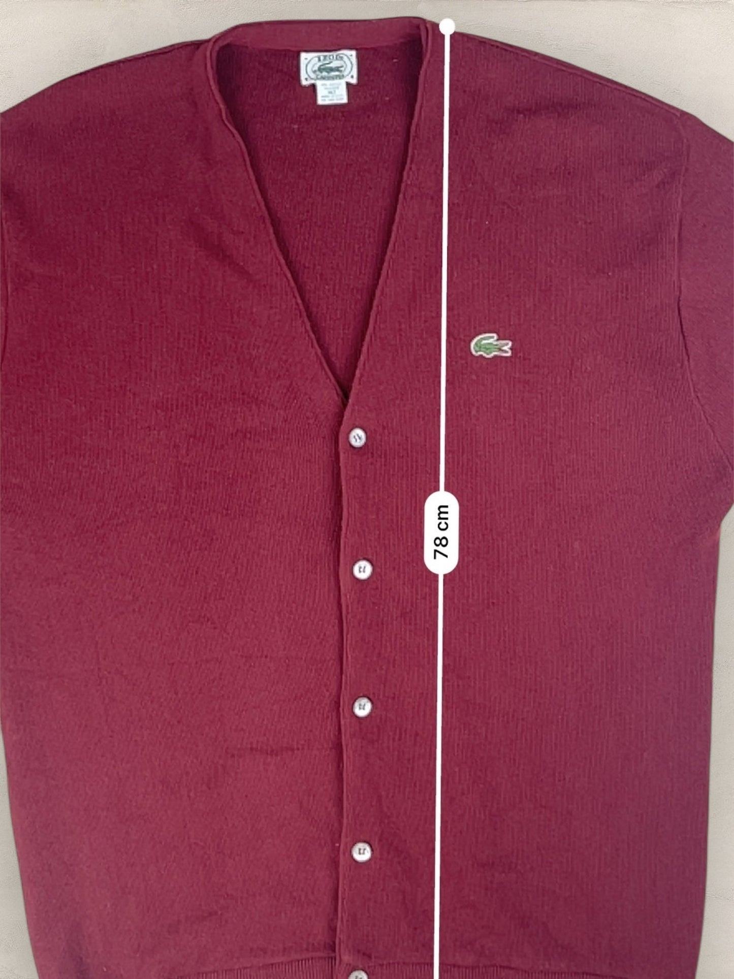Cardigan Homme Lacoste Izod Bordeaux XL Ref:3339 - Bordeaux - XL - amifrip