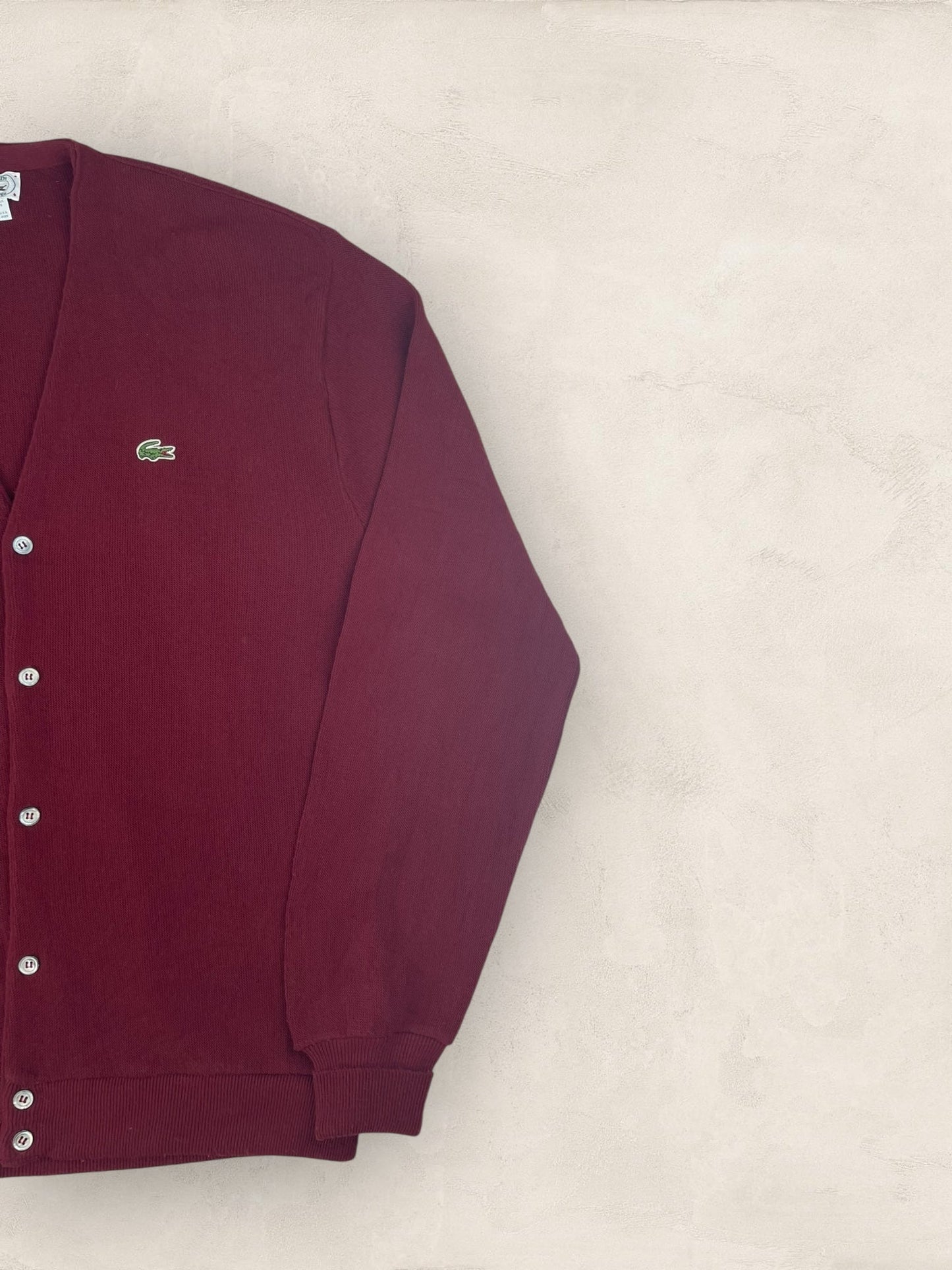 Cardigan Homme Lacoste Izod Bordeaux XL Ref:3339 - Bordeaux - XL - amifrip