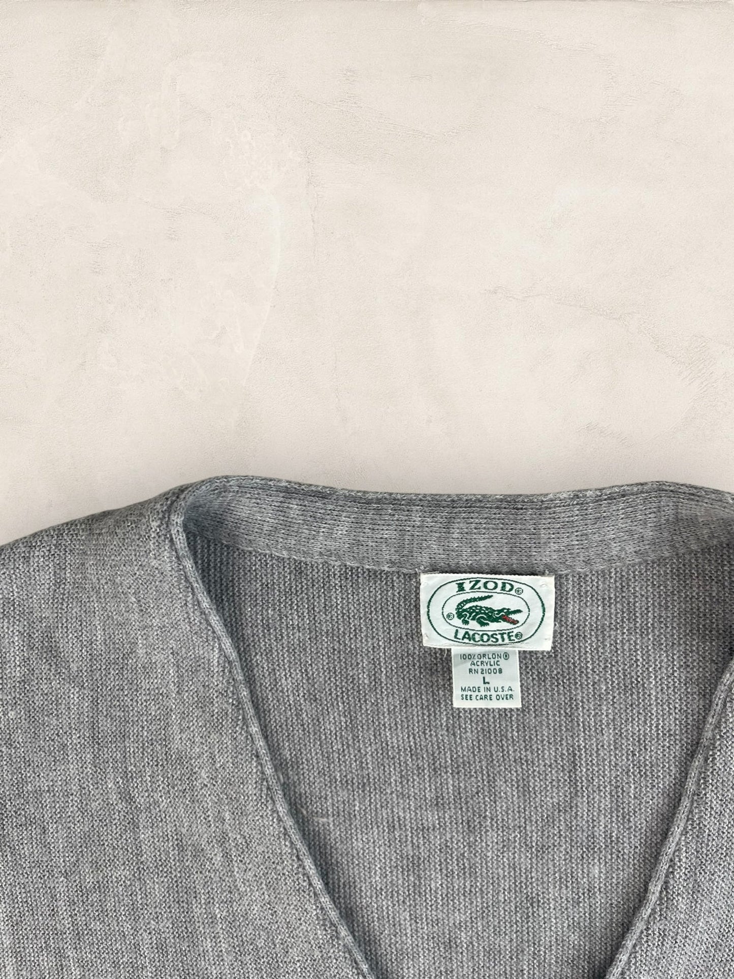 Cardigan Homme Lacoste Izod Gris L Ref:3331 - Gris - L - amifrip