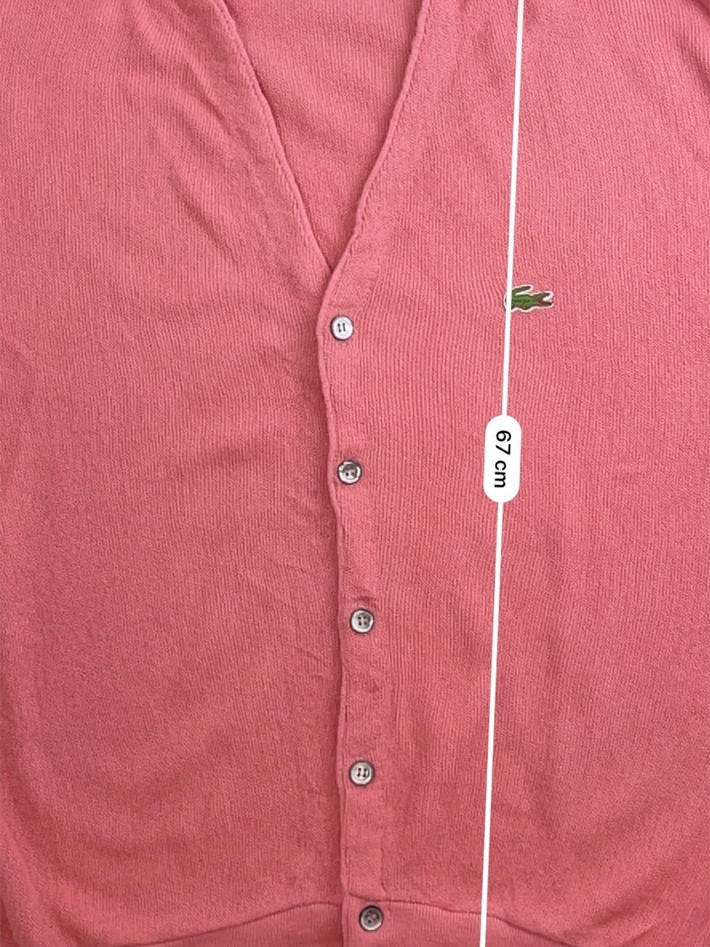 Cardigan Homme Lacoste Izod Rose L Ref:3287 - Rose - L - amifrip