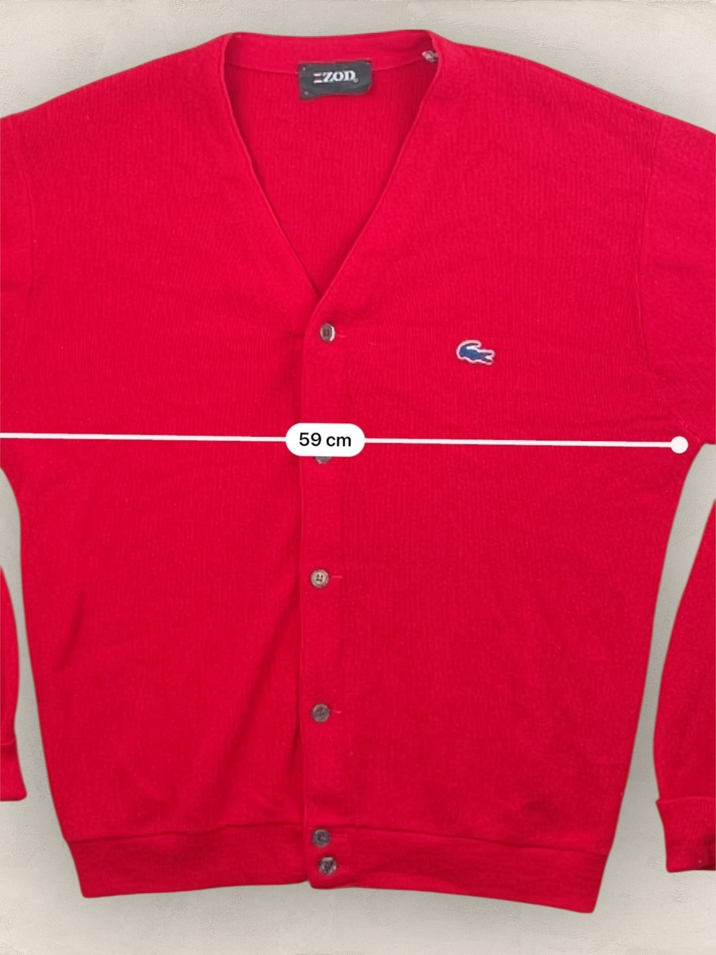 Cardigan Homme Lacoste Izod Rouge XL Ref:3309 - Rouge - XL - amifrip