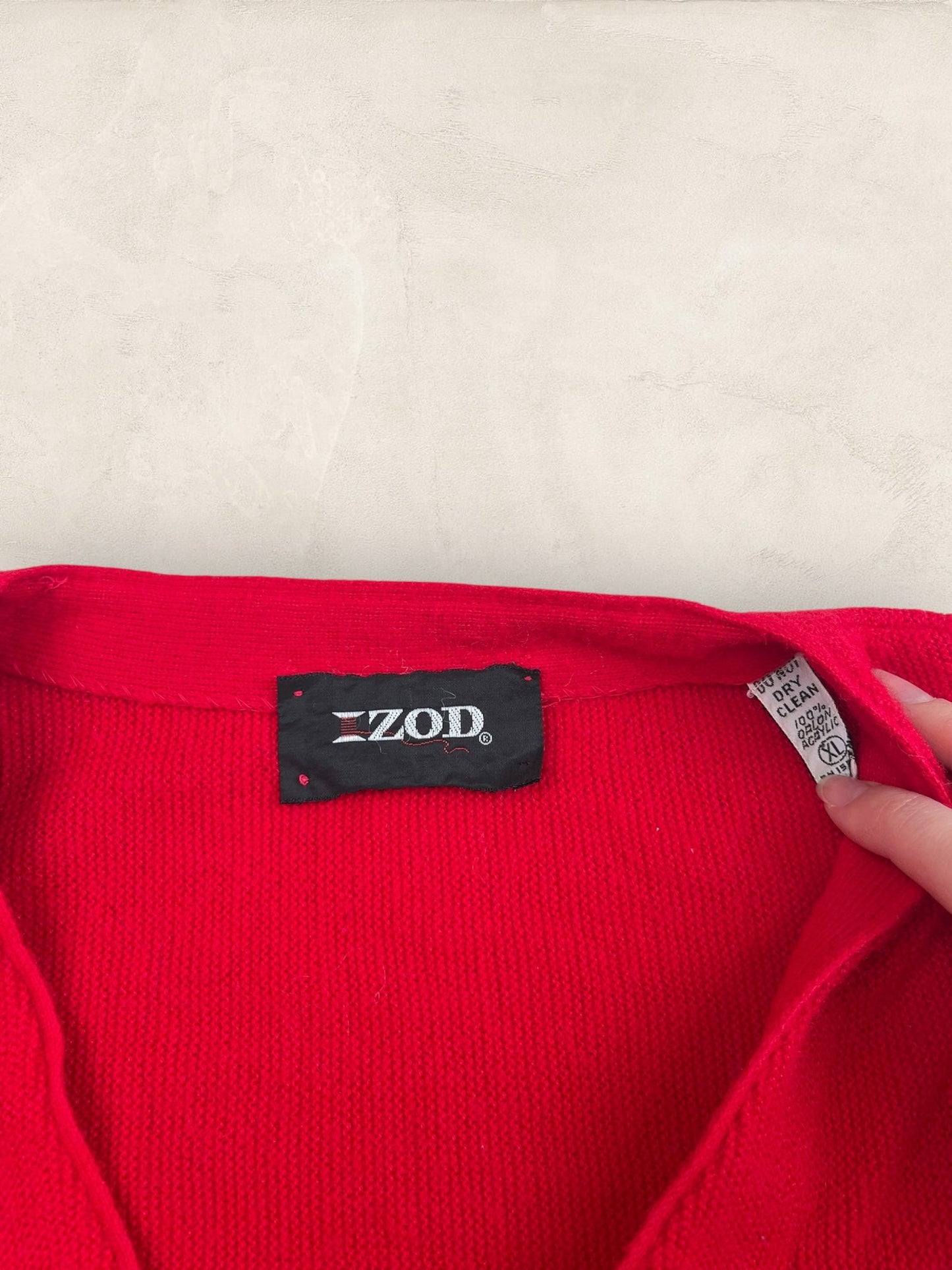 Cardigan Homme Lacoste Izod Rouge XL Ref:3309 - Rouge - XL - amifrip