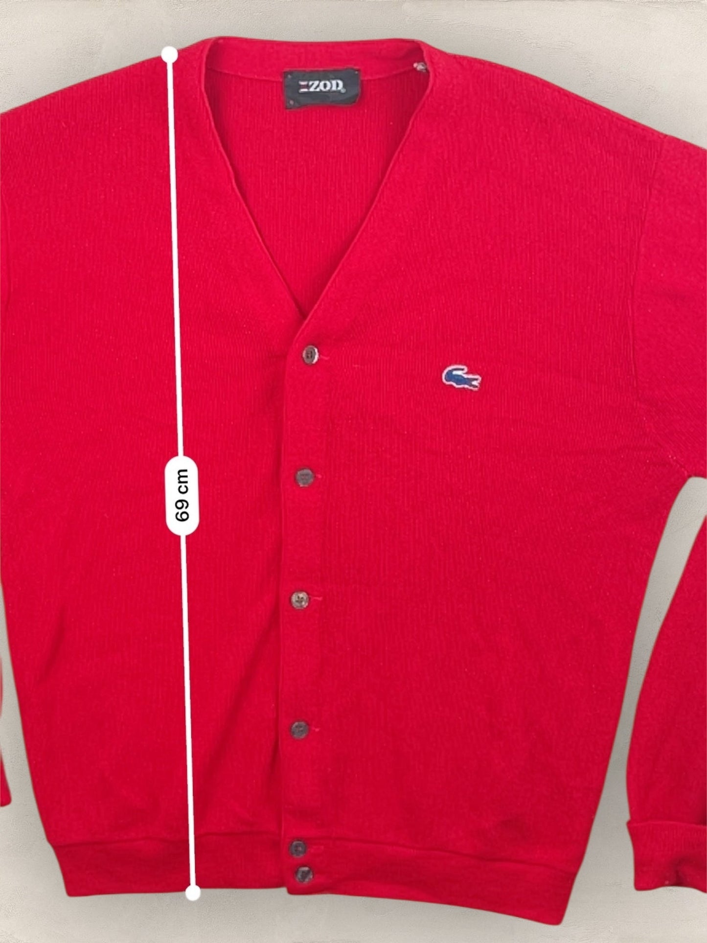Cardigan Homme Lacoste Izod Rouge XL Ref:3309 - Rouge - XL - amifrip