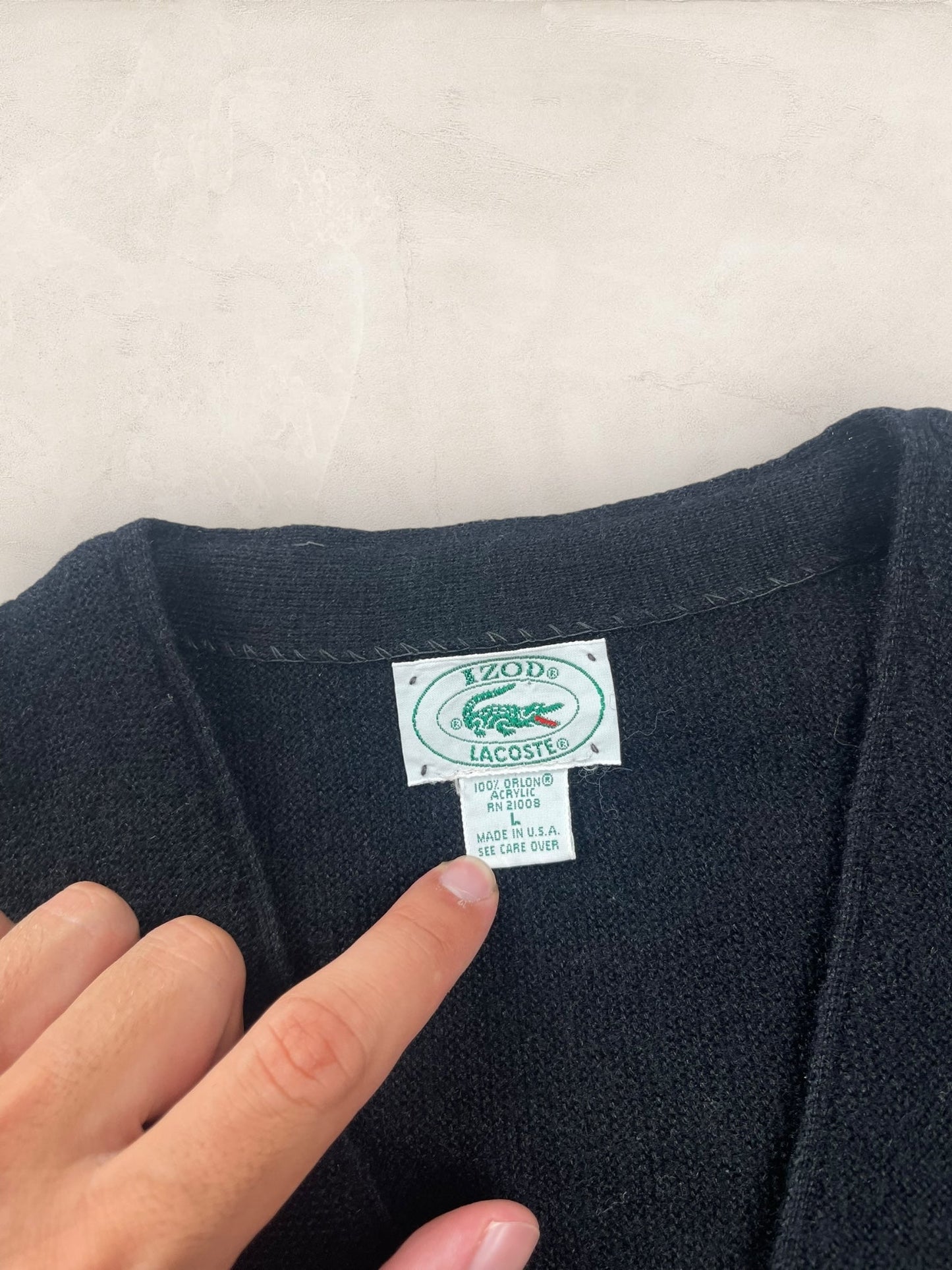 Cardigan Homme Lacoste Noir L Ref:3164 - Noir - L - amifrip