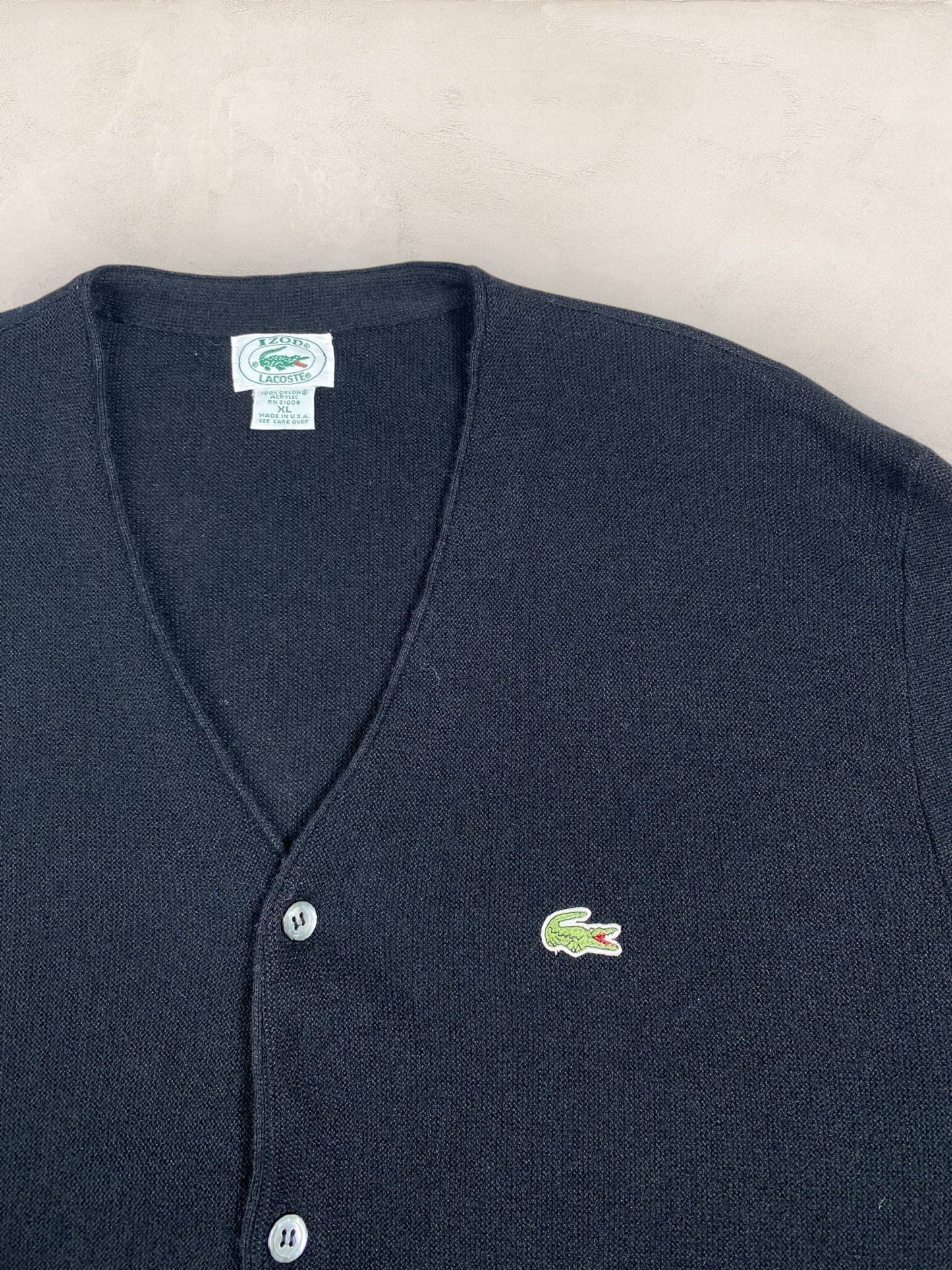 Cardigan Homme Lacoste NOIR XL Ref:2868 - NOIR - XL - amifrip - Friperie en ligne et vêtements vintage