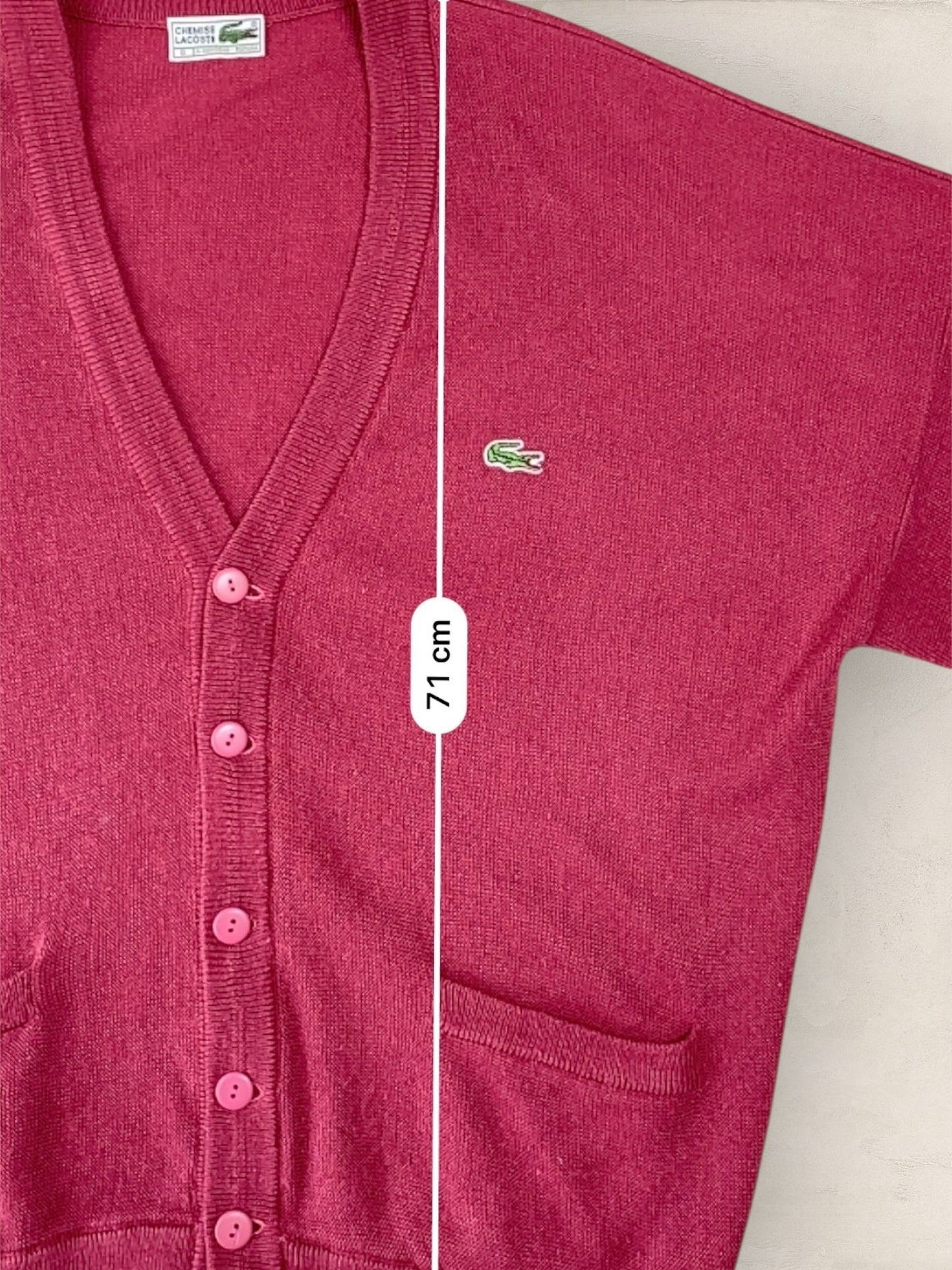 Cardigan Homme Lacoste ROSE XL Ref:2862 - ROSE - XL - amifrip - Friperie en ligne et vêtements vintage