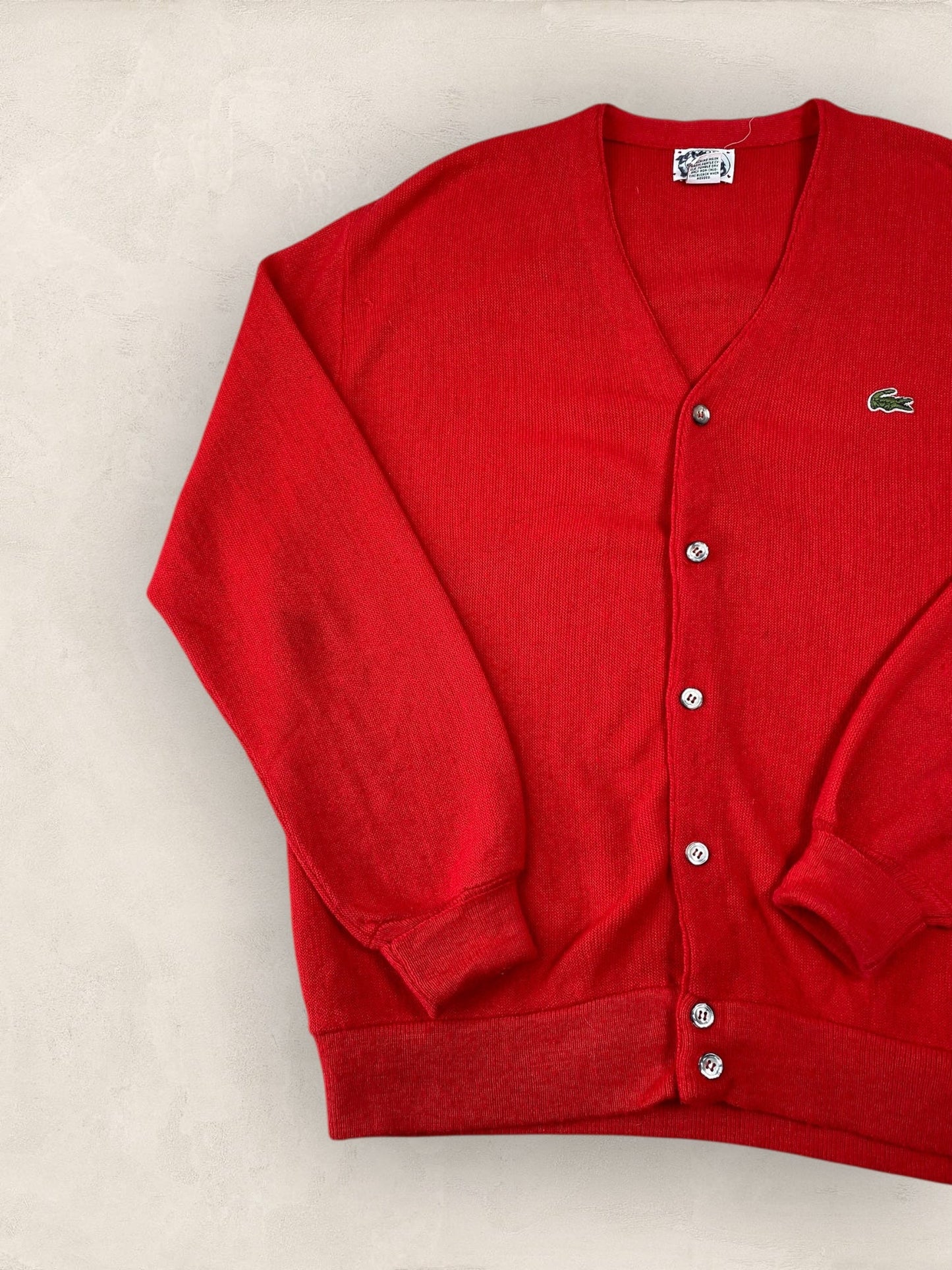 Cardigan Homme Lacoste ROUGE L Ref:2846 - ROUGE - L - amifrip - Friperie en ligne et vêtements vintage