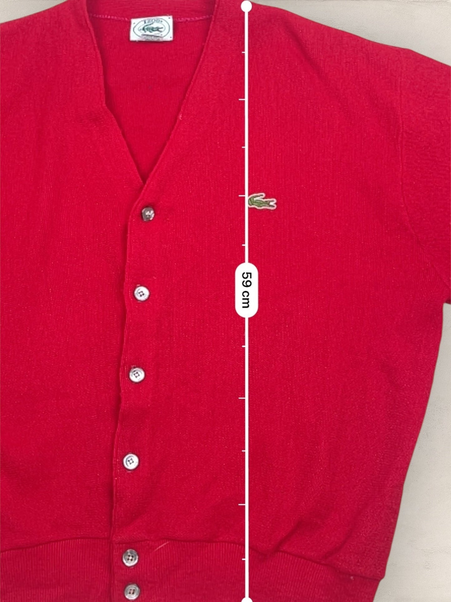 Cardigan Homme Lacoste Rouge M Ref:3187 - Rouge - M - amifrip