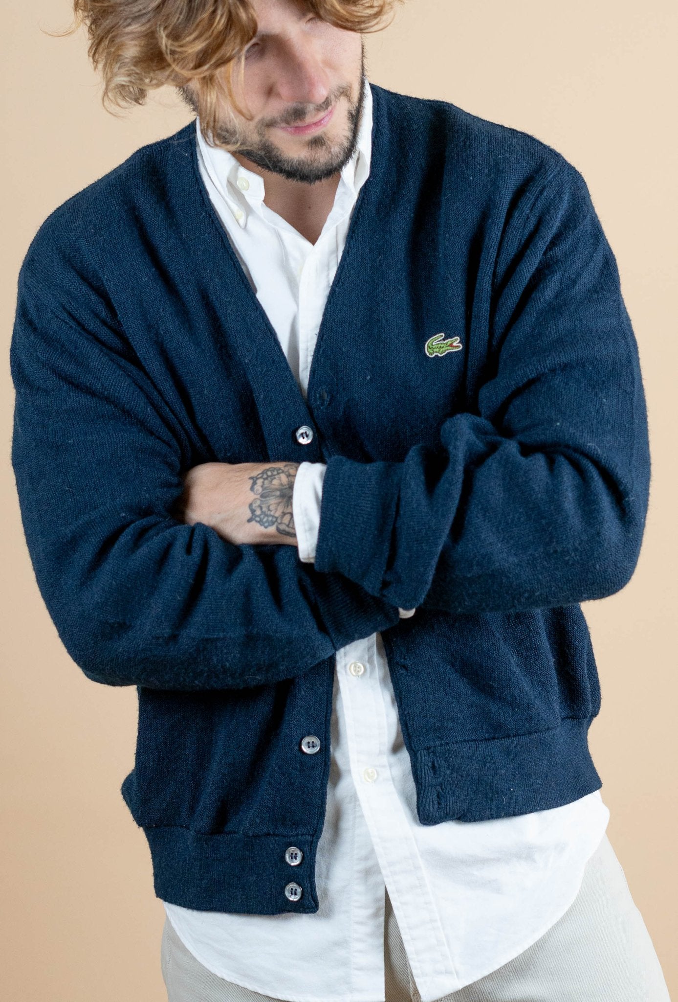 Cardigan Lacoste Izod Bleu Marine ref: 1232 - BLEU MARINE - M - amifrip - Friperie en ligne et vêtements vintage