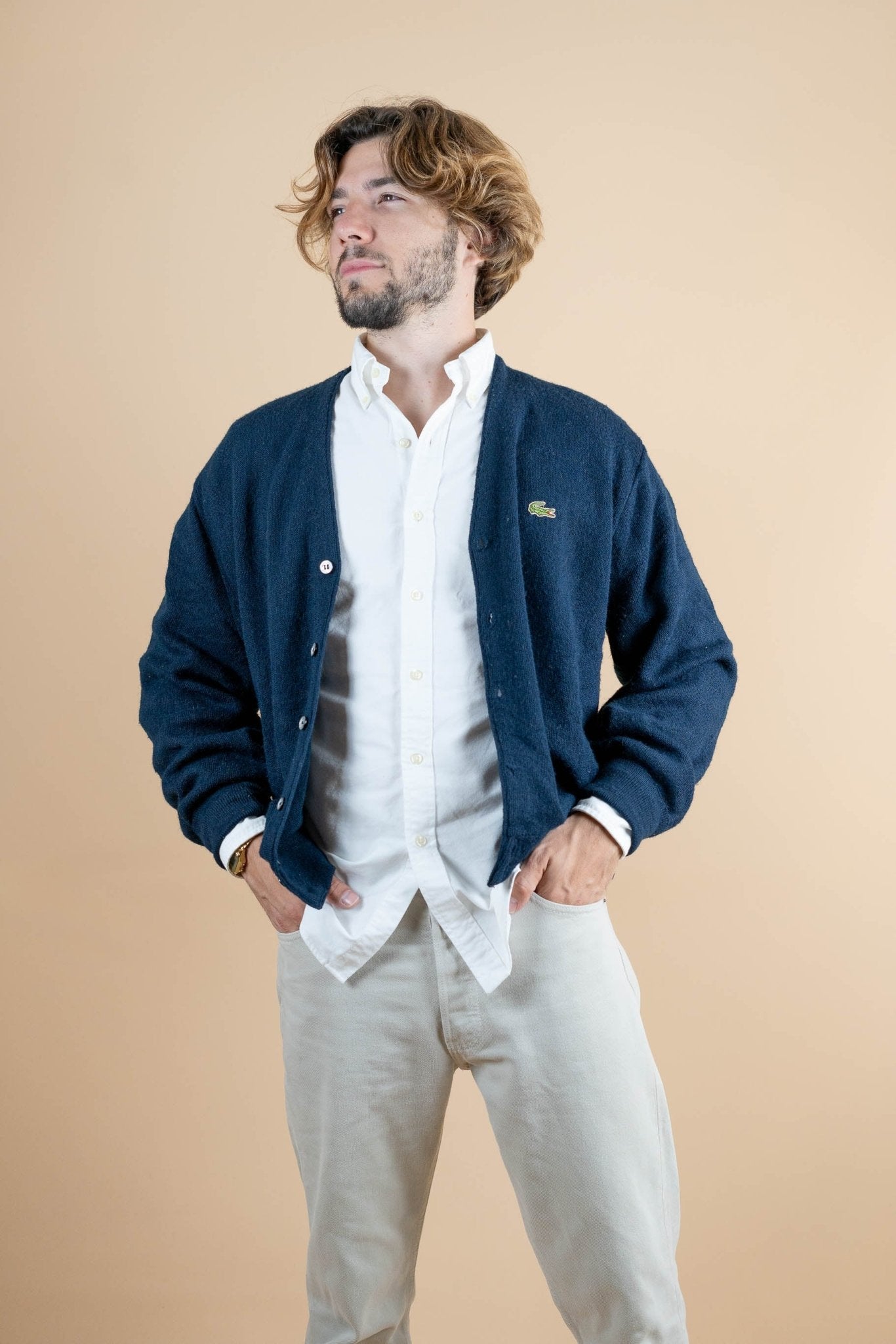 Cardigan Lacoste Izod Bleu Marine ref: 1232 - BLEU MARINE - M - amifrip - Friperie en ligne et vêtements vintage