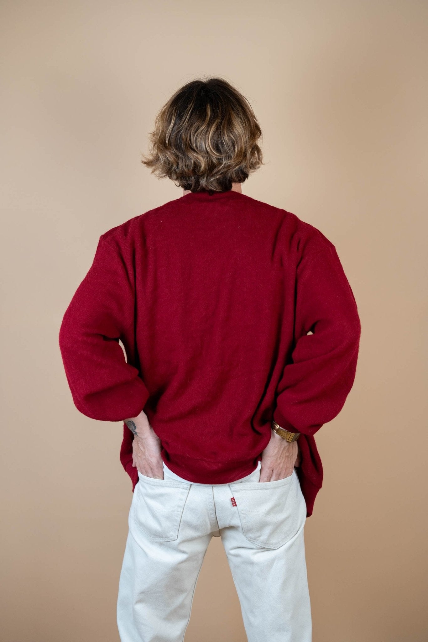 Cardigan Lacoste Vintage ref: 1610 - BORDEAUX - L - amifrip - Friperie en ligne et vêtements vintage