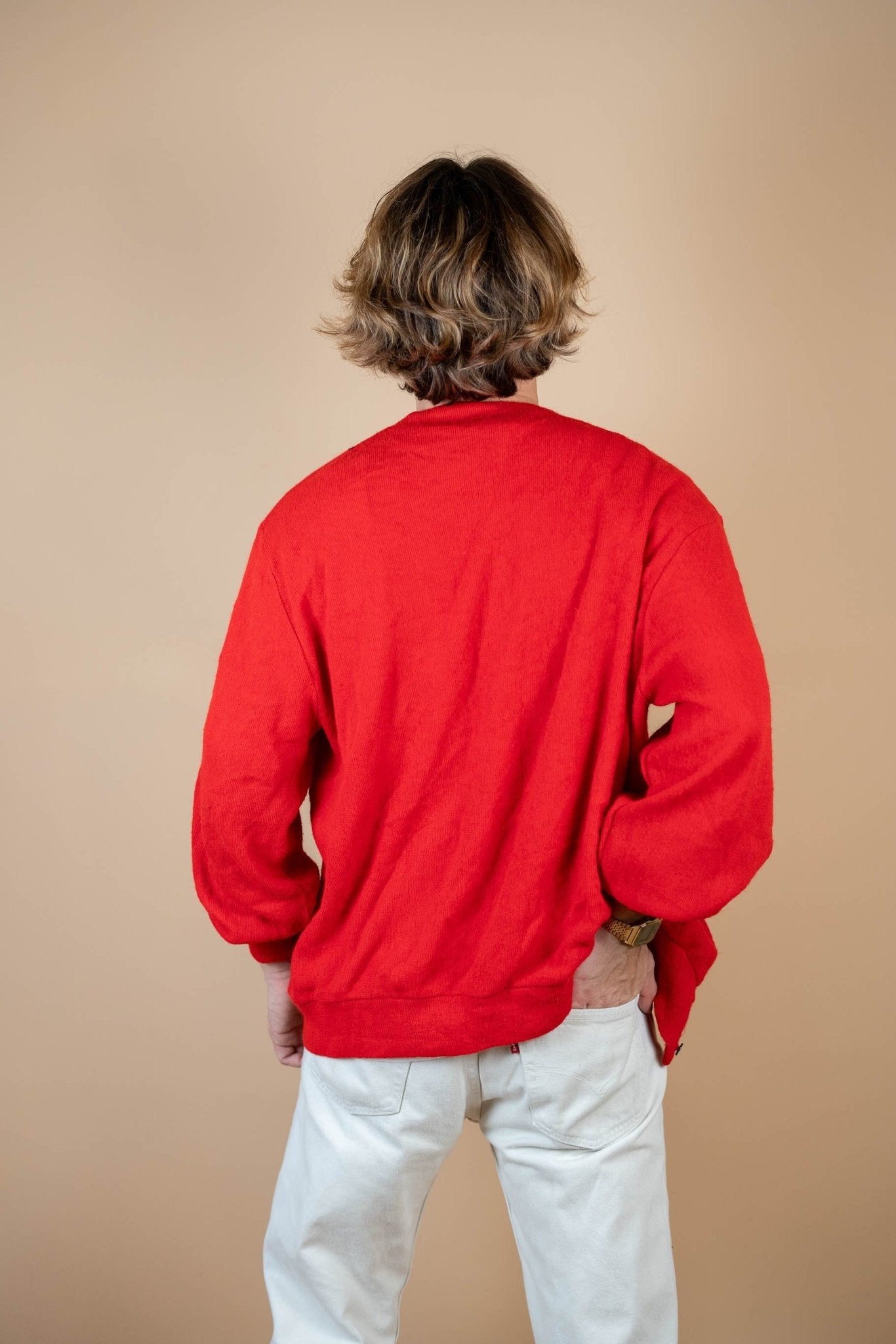 Cardigan Lacoste Vintage ref: 1649 - ROUGE - L - amifrip - Friperie en ligne et vêtements vintage