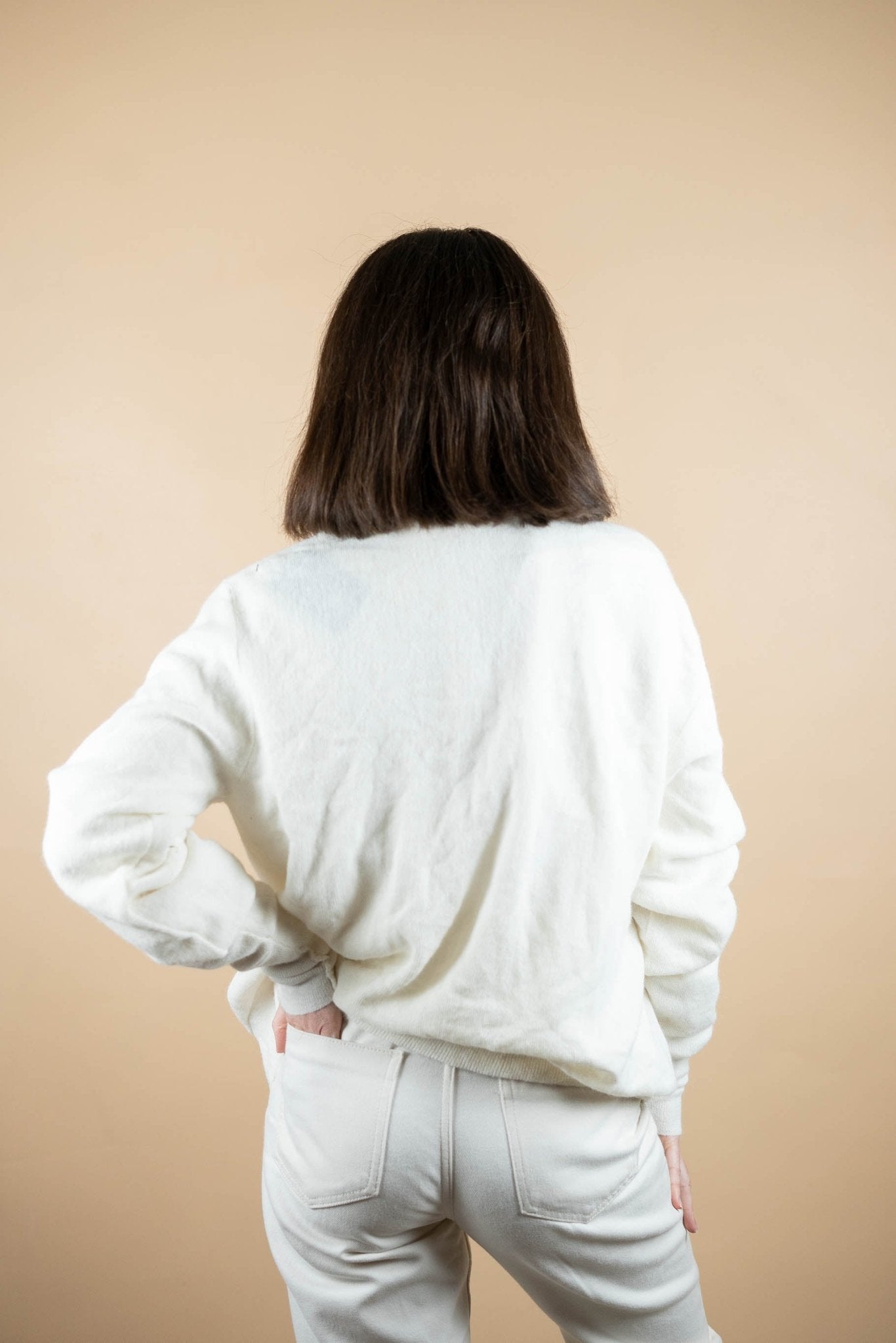 Cardigan Lacoste Vintage ref: 1652 - BLANC - M - amifrip - Friperie en ligne et vêtements vintage
