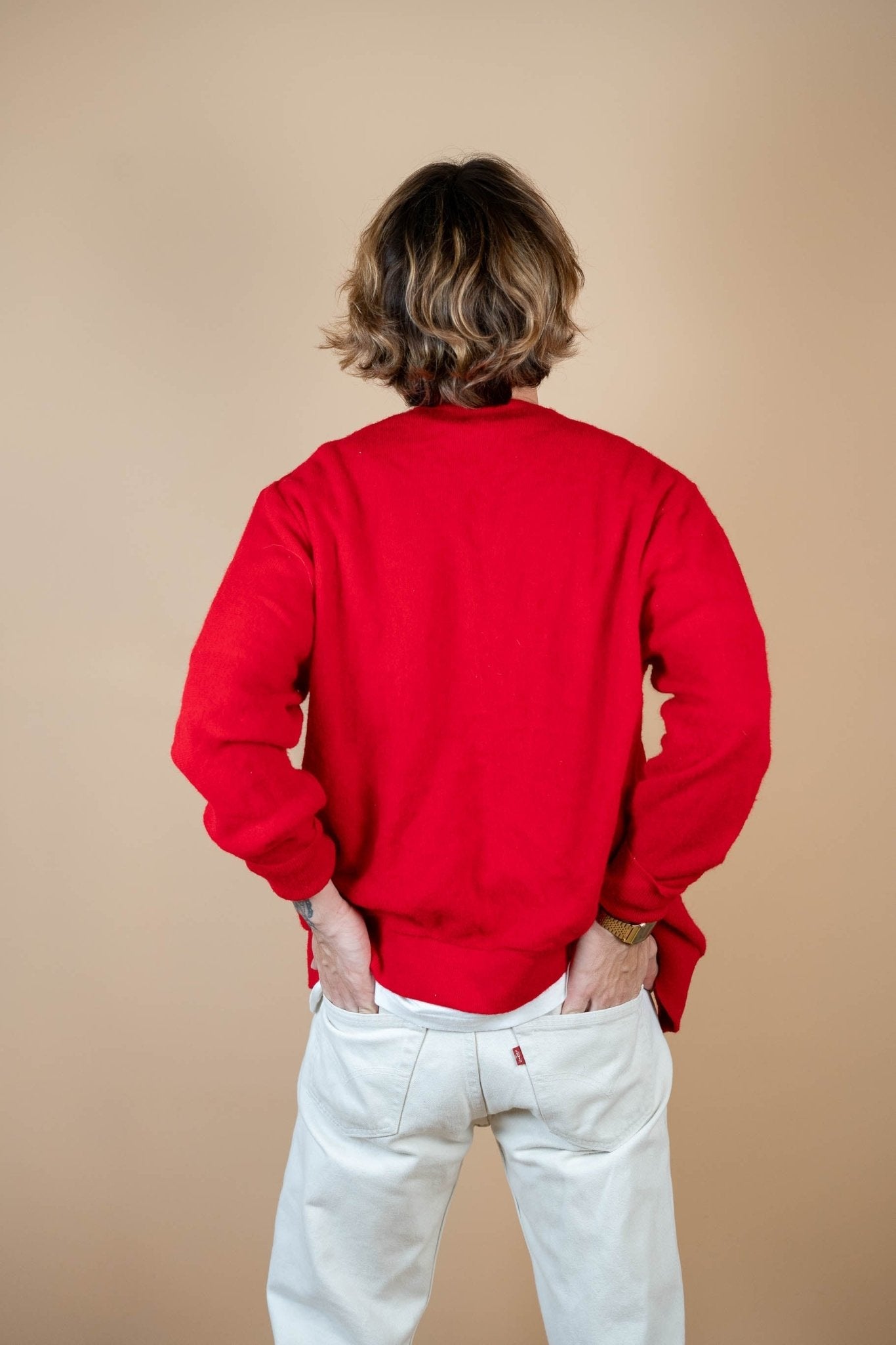 Cardigan Lacoste Vintage ref: 1661 - ROUGE - M - amifrip - Friperie en ligne et vêtements vintage