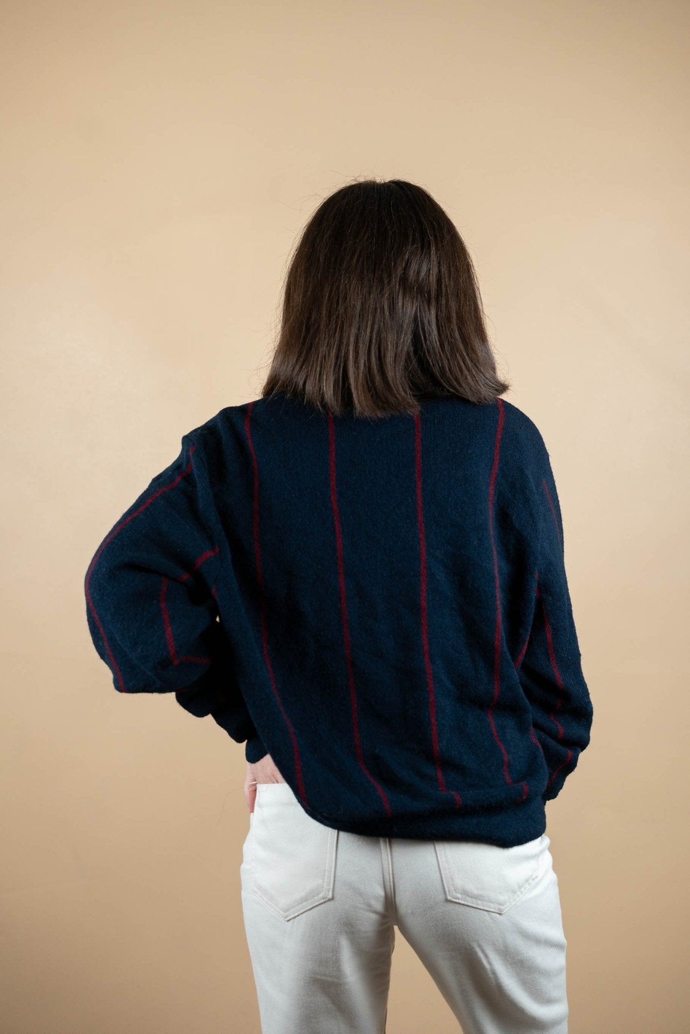 Cardigan Lacoste Vintage ref: 1663 - BLEU MARINE - L - amifrip - Friperie en ligne et vêtements vintage