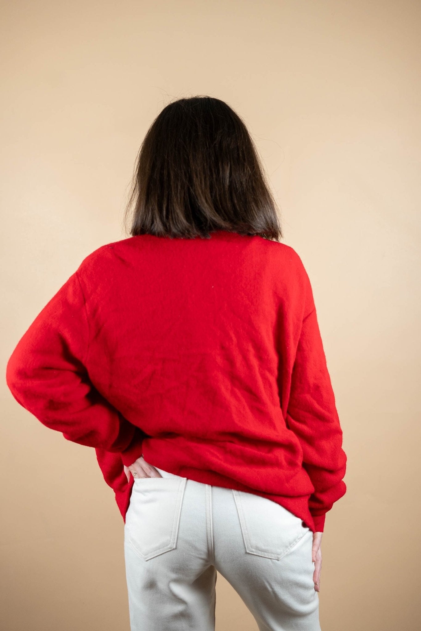 Cardigan Lacoste Vintage ref: 1673 - ROUGE - L - amifrip - Friperie en ligne et vêtements vintage