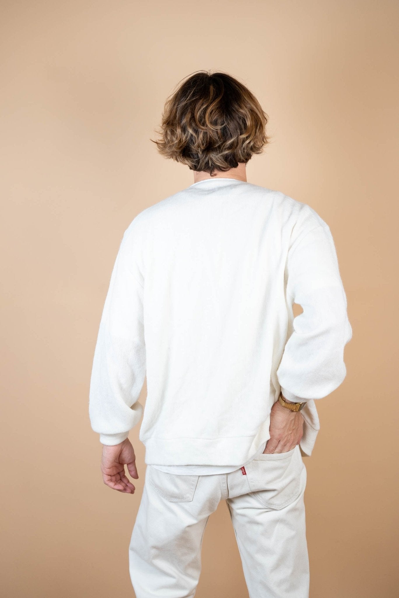 Cardigan Lacoste Vintage ref: 1680 - BLANC - L - amifrip - Friperie en ligne et vêtements vintage